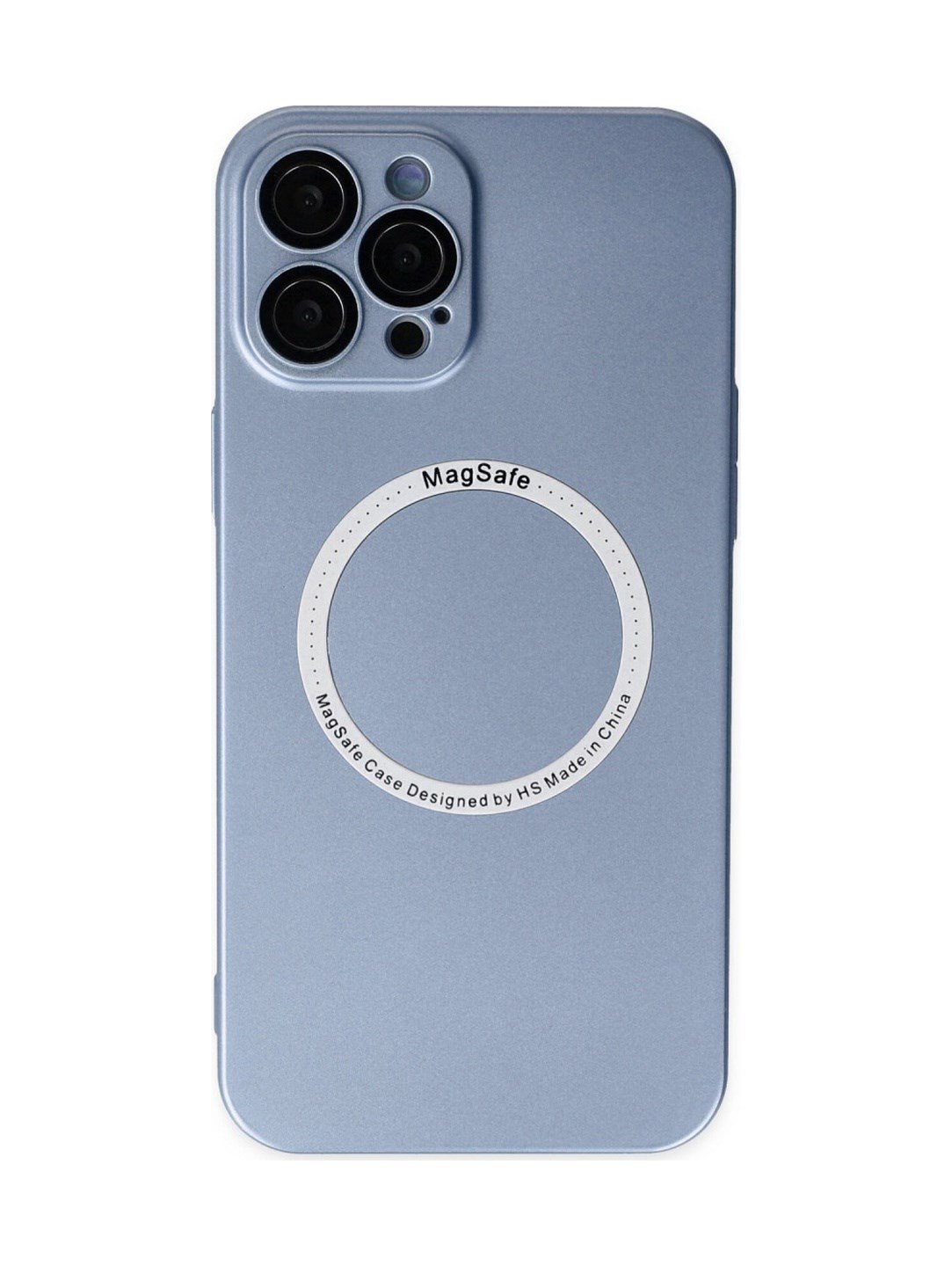 Apple iPhone Uyumlu   12 Pro Kılıf Jack Magneticsafe Lens Silikon - Sierra Blue Belirtilmemiş
