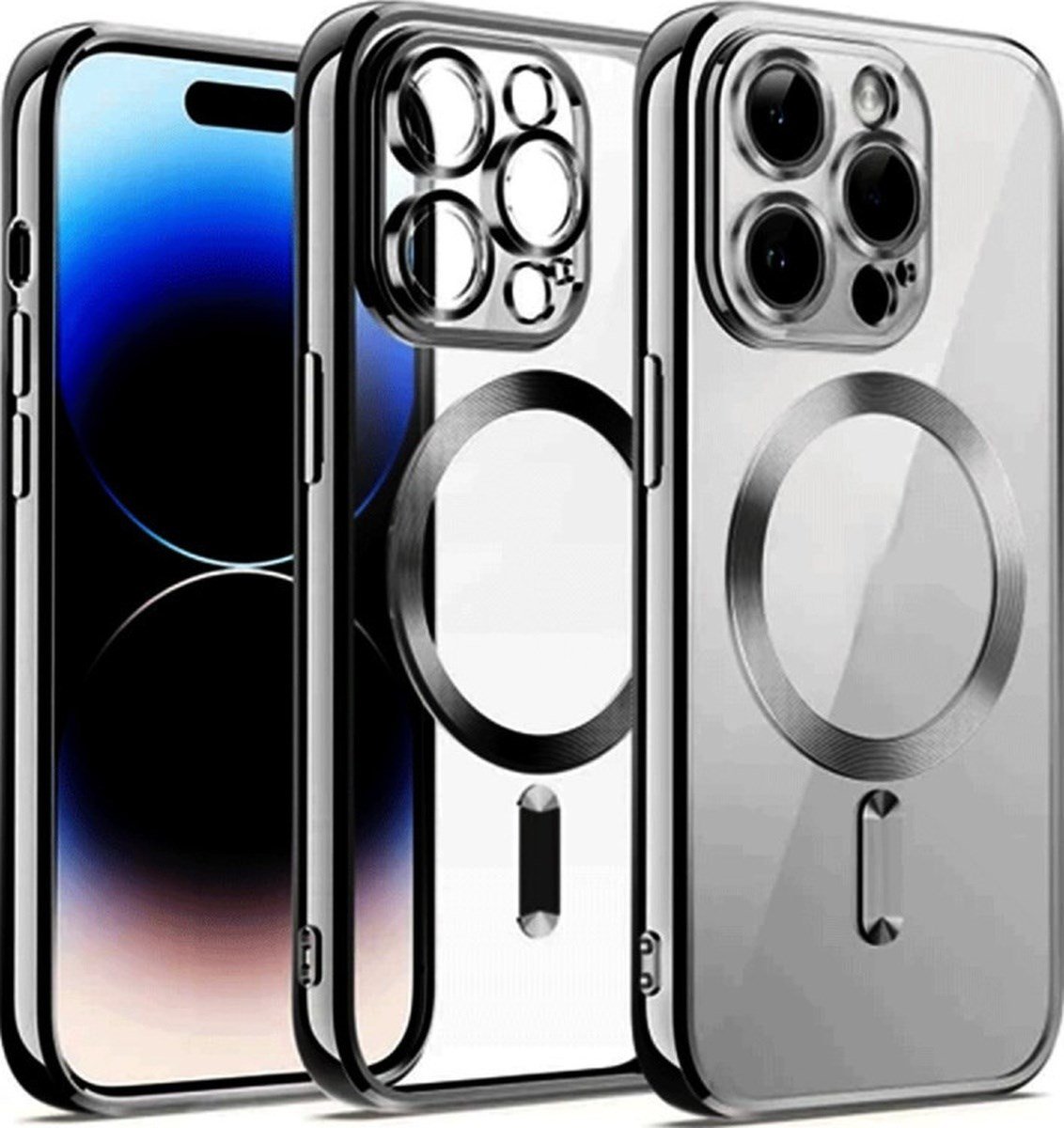 Apple iPhone Uyumlu  12 Pro Kılıf Kross Magneticsafe Kapak -  Gümüş Belirtilmemiş