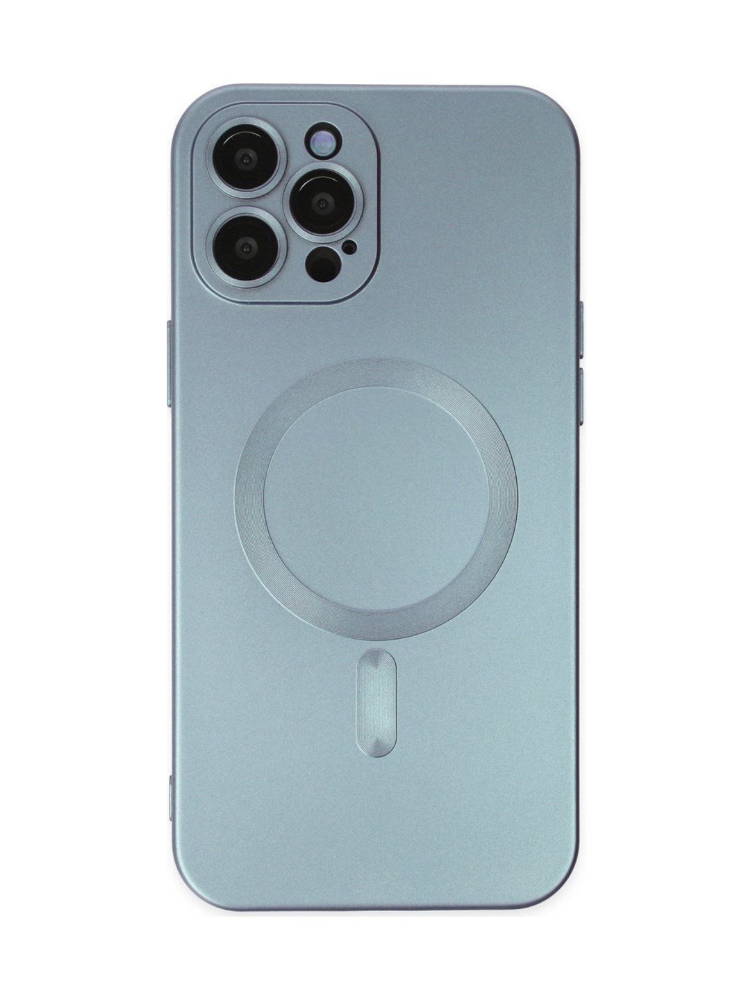 Apple iPhone Uyumlu 12 Pro Max - Kılıf Moshi Lens Magneticsafe Silikon - Sierra Blue Belirtilmemiş