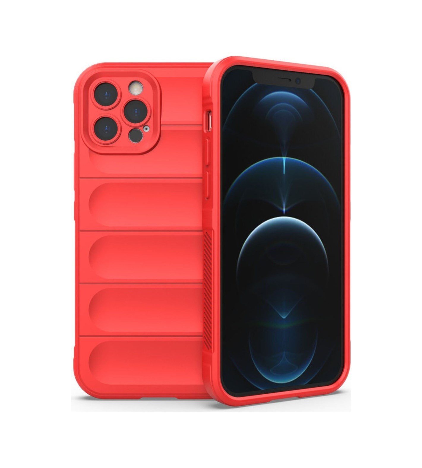 Apple iPhone Uyumlu 12 Pro Max - Kılıf Optimum Silikon - Kırmızı Belirtilmemiş