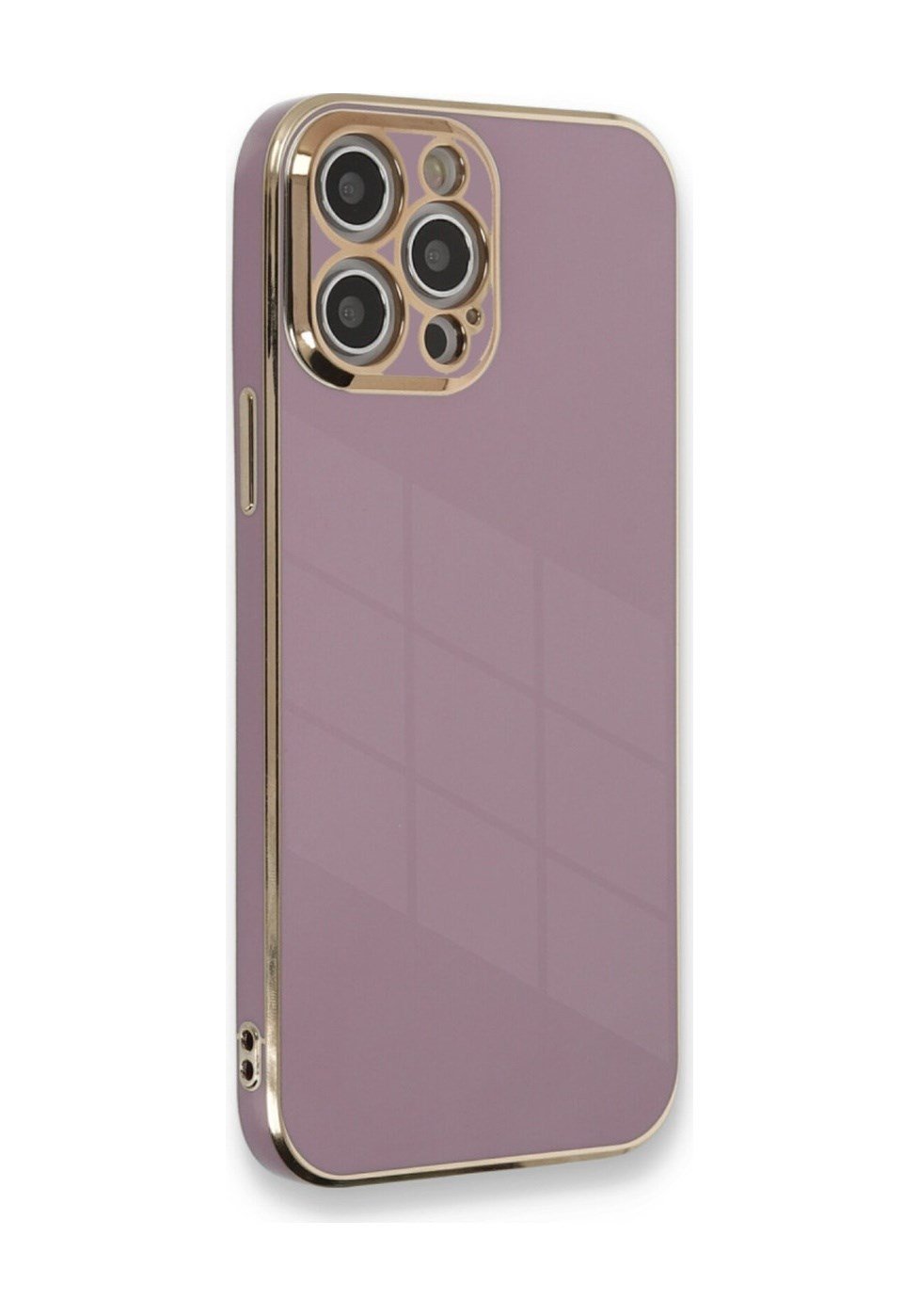 Apple iPhone Uyumlu   12 Pro Max Kılıf Volet Silikon - Mor Belirtilmemiş
