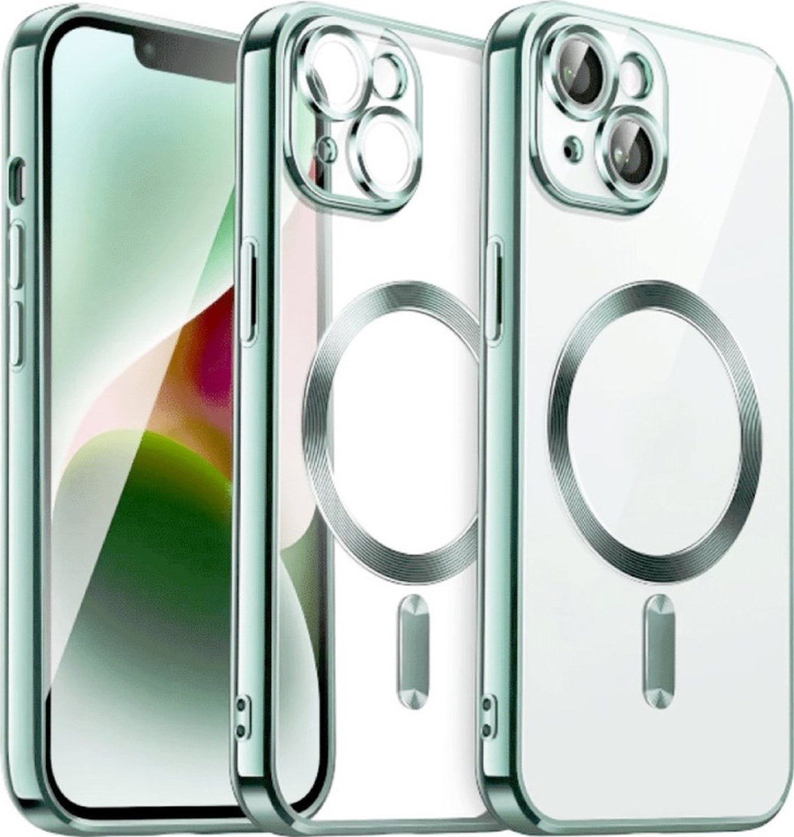 Apple iPhone Uyumlu   13 Kılıf Kross Magneticsafe Kapak - Koyu Yeşil Belirtilmemiş