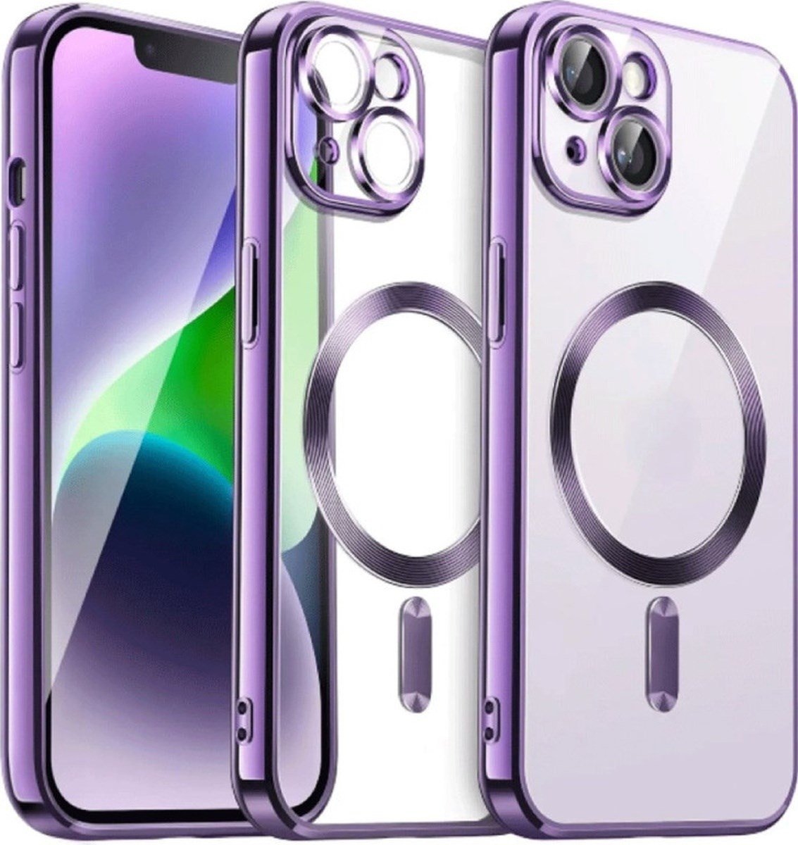 Apple iPhone Uyumlu   13 Kılıf Kross Magneticsafe Kapak - Mor Belirtilmemiş