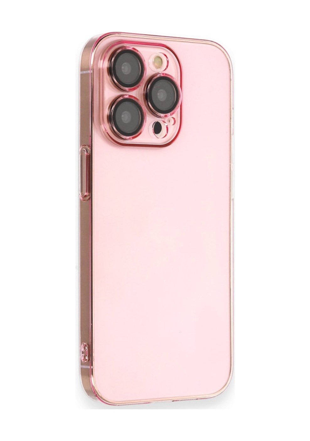 Apple iPhone Uyumlu   13 Pro Kılıf Armada Lensli Kapak - Rose Gold Belirtilmemiş