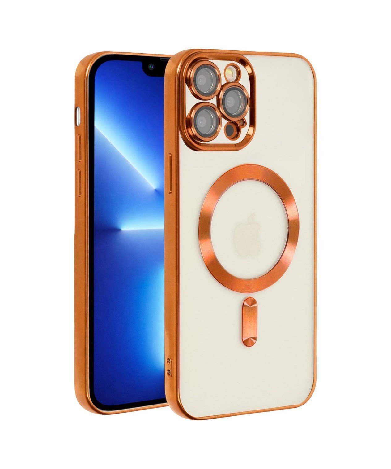 Apple iPhone Uyumlu 13 Pro  - Kılıf Kross Magneticsafe  - Kapak  - Turuncu Belirtilmemiş