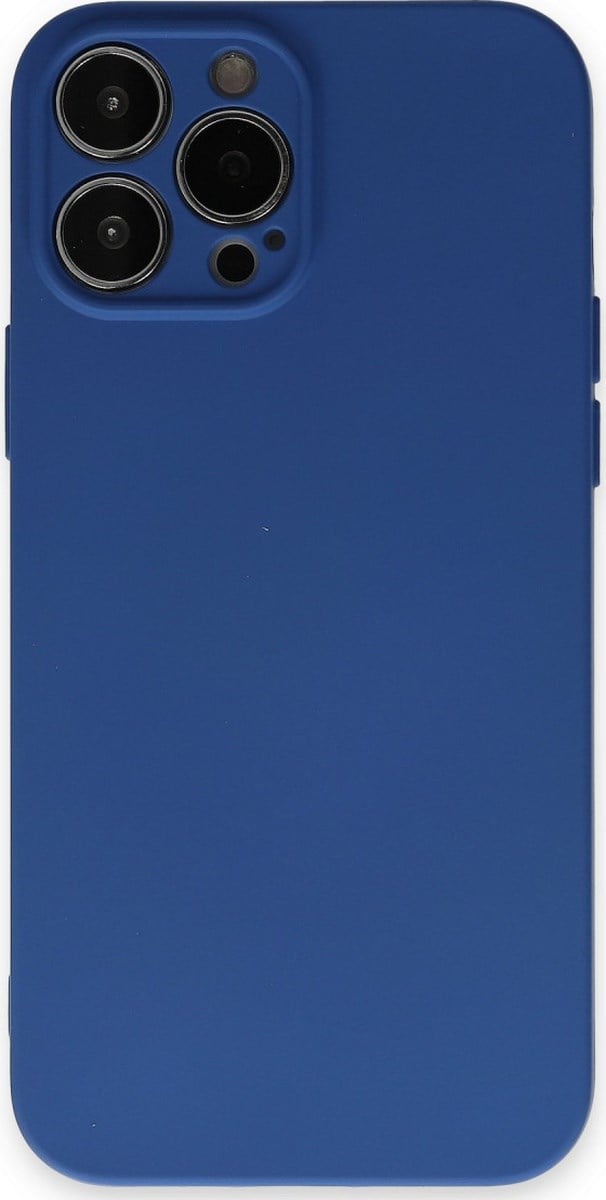 Apple iPhone Uyumlu  13 Pro Kılıf Nano İçi Kadife Silikon -  Lacivert Belirtilmemiş