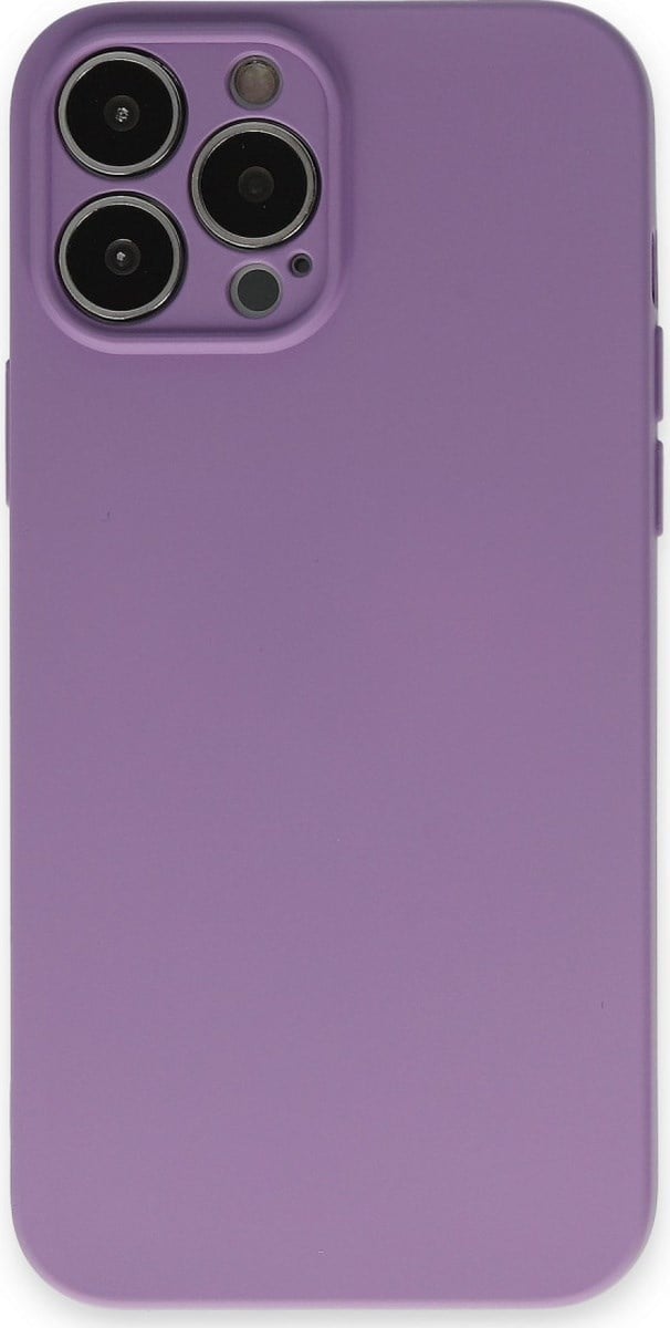 Apple iPhone Uyumlu   13 Pro Kılıf Nano İçi Kadife Silikon - Koyu Lila Belirtilmemiş