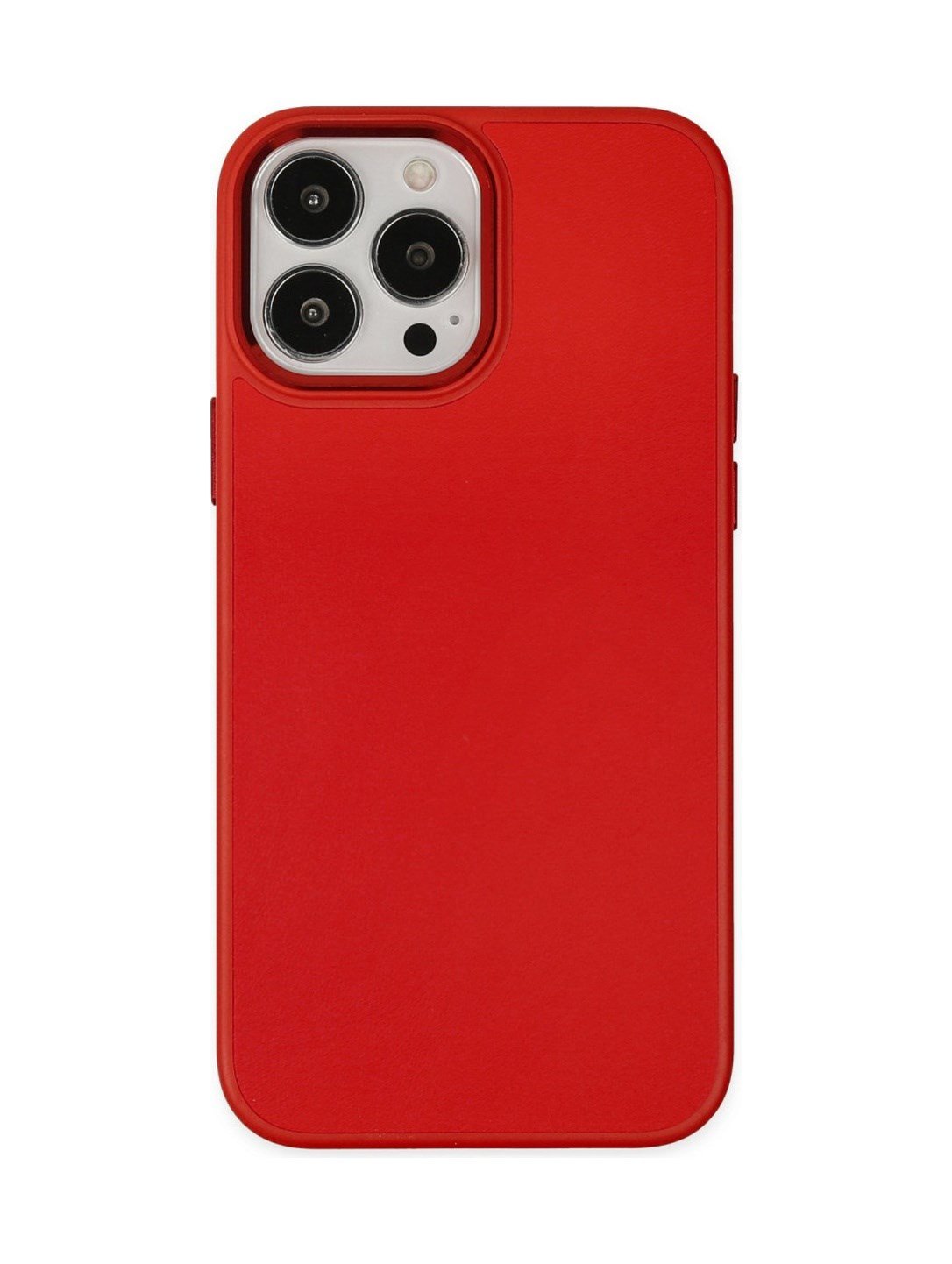 Apple iPhone Uyumlu 13 Pro Max  - Kılıf Asya Deri Silikon  - Kırmızı Belirtilmemiş