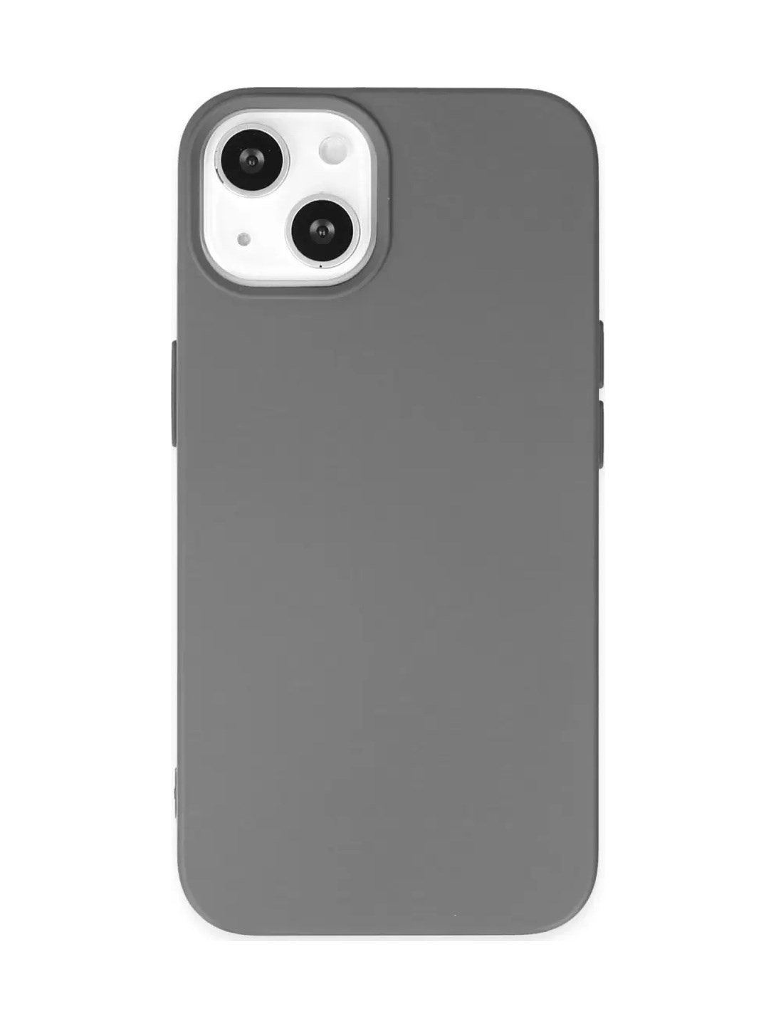 Apple iPhone Uyumlu  14 Kılıf Nano İçi Kadife Silikon -  Gri Belirtilmemiş