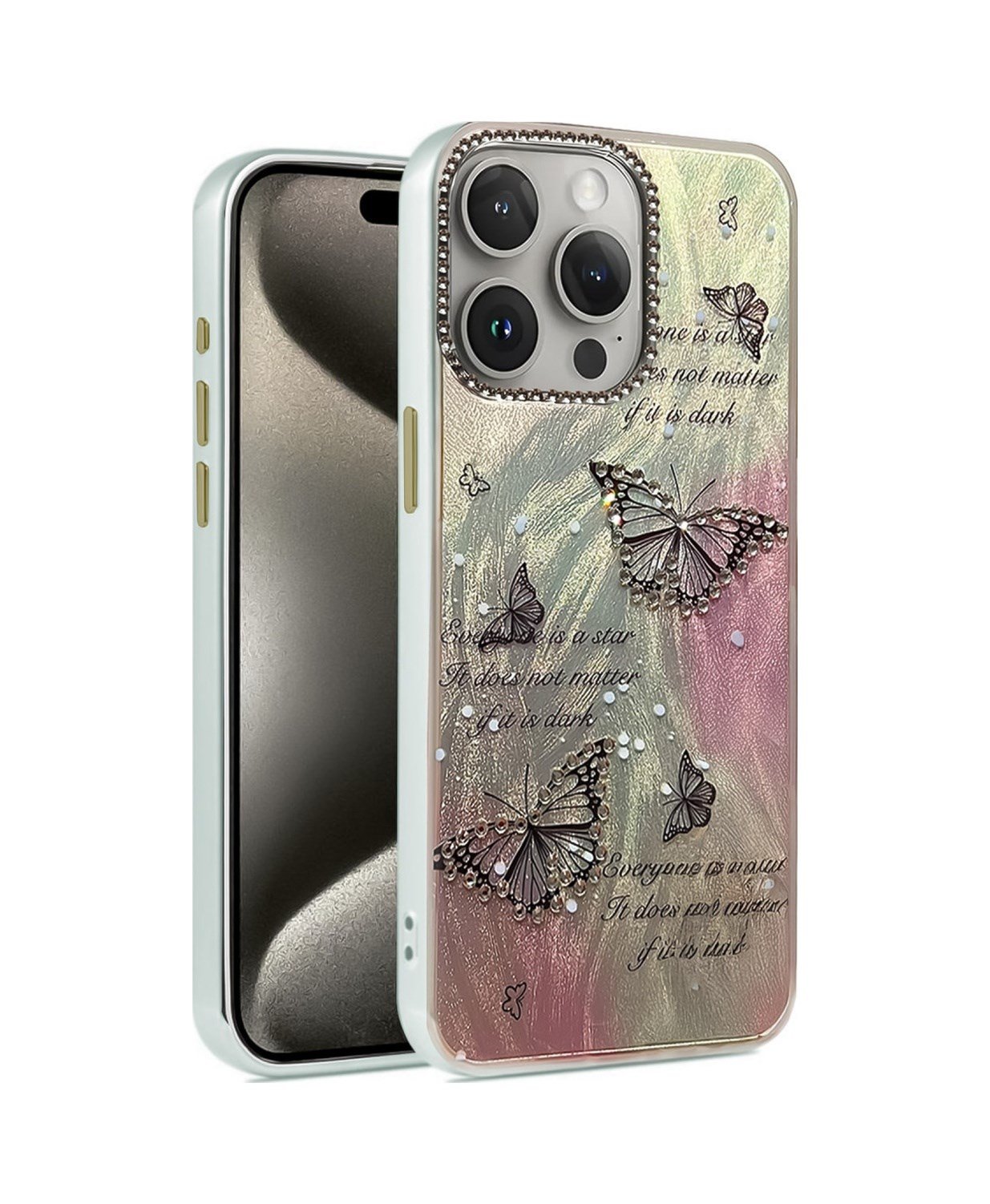 Apple iPhone Uyumlu  14 Pro Kılıf Blade Aynalı Desenli Kapak -  Desen 6 Belirtilmemiş