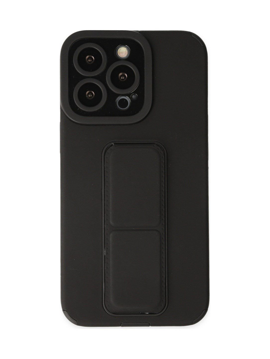 Apple iPhone Uyumlu  14 Pro Kılıf Mega Standlı Silikon -  Siyah Belirtilmemiş