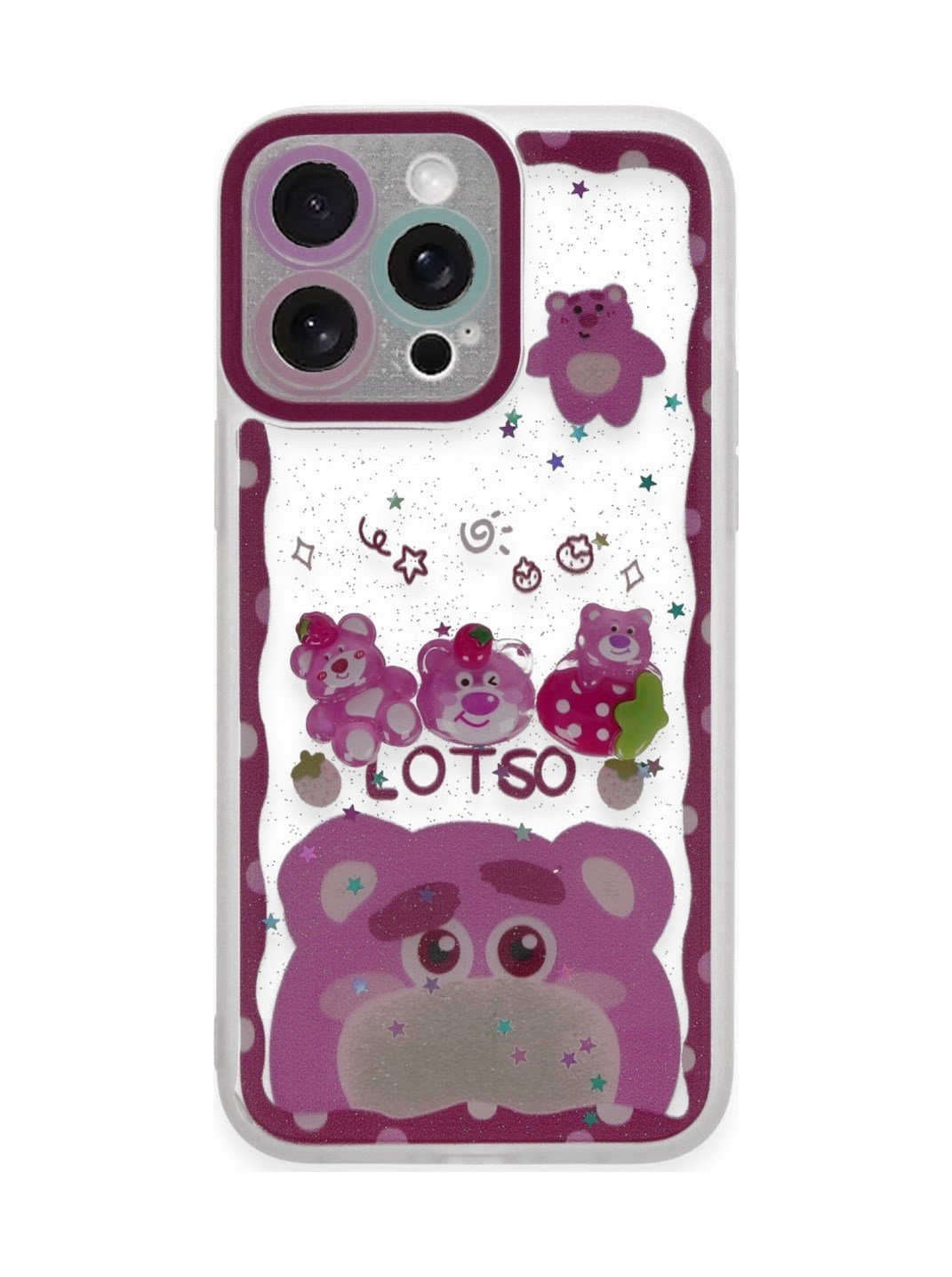 Apple iPhone Uyumlu   14 Pro Kılıf Sweet Desenli Silikon Kapak - Pembe Belirtilmemiş