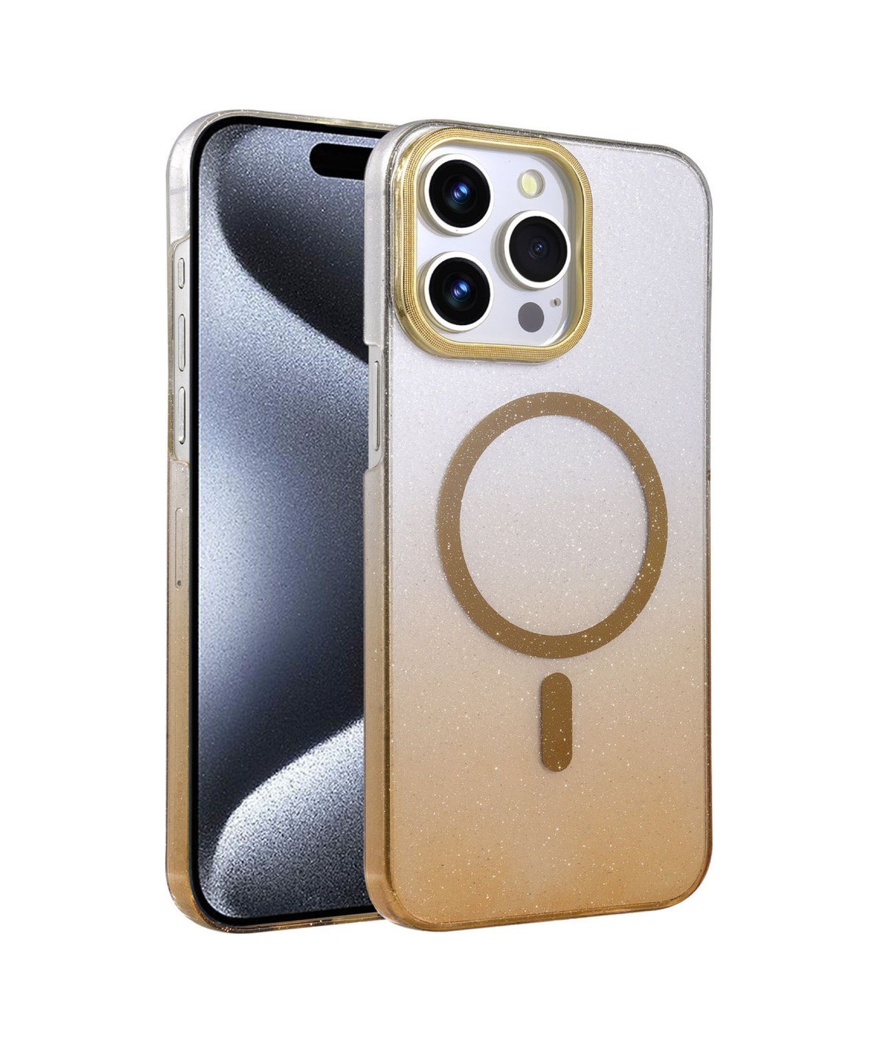 Apple iPhone Uyumlu 14 Pro Max Glossy Magsafe - Kapak - Çöl Titanyum Belirtilmemiş