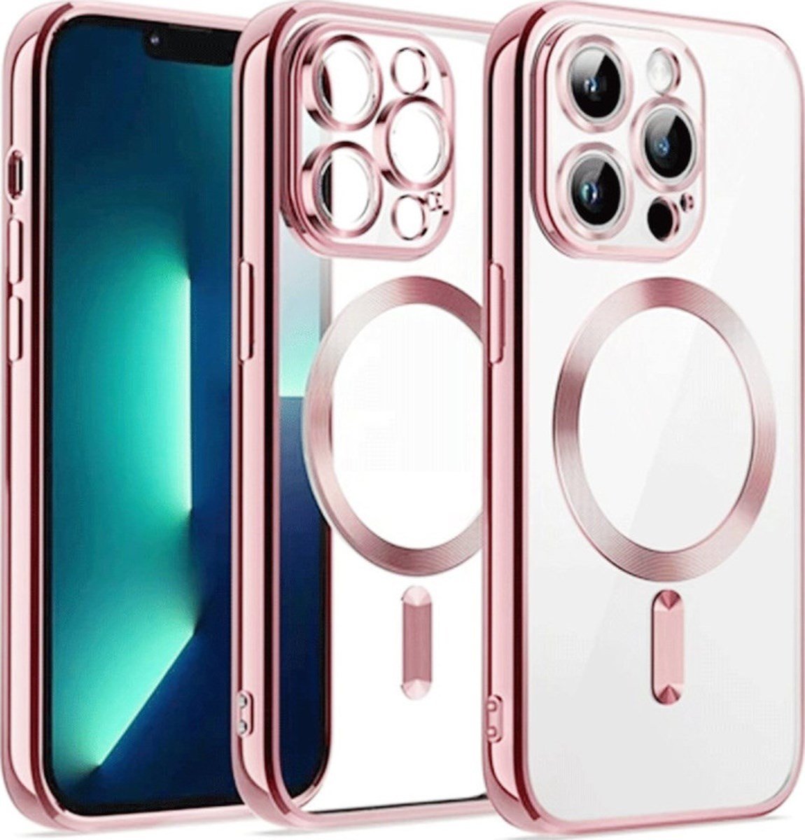 Apple iPhone Uyumlu   15 Kılıf Kross Magneticsafe Kapak - Pembe Belirtilmemiş