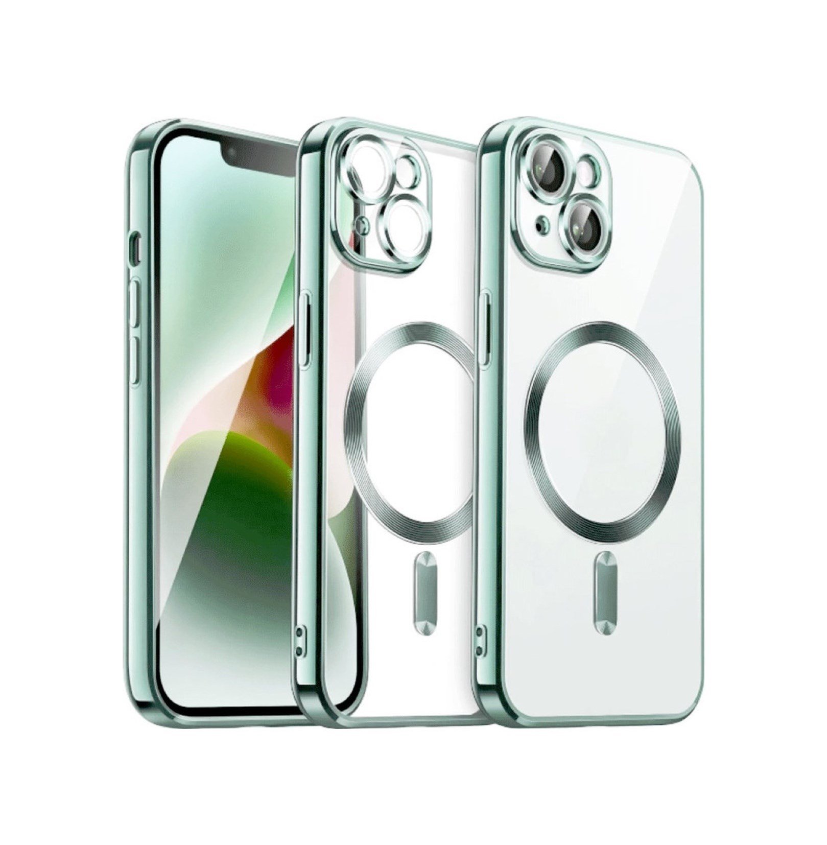Apple iPhone Uyumlu   15 Kılıf Kross Magneticsafe Kapak - Açık Yeşil Belirtilmemiş