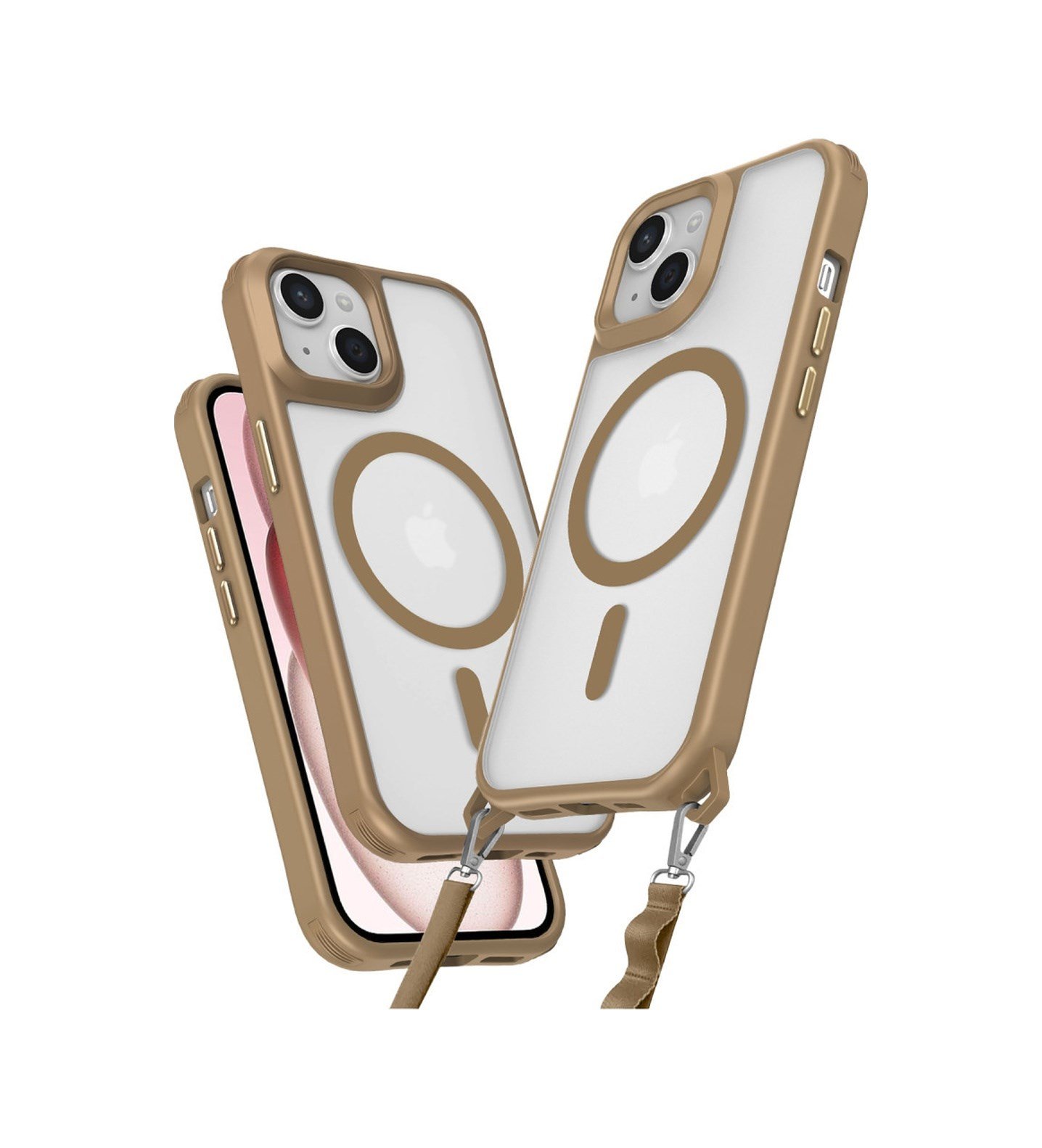 Apple iPhone Uyumlu 15 Plus - Kılıf Enka Magsafe Silikon - Kılıf - Desert Belirtilmemiş