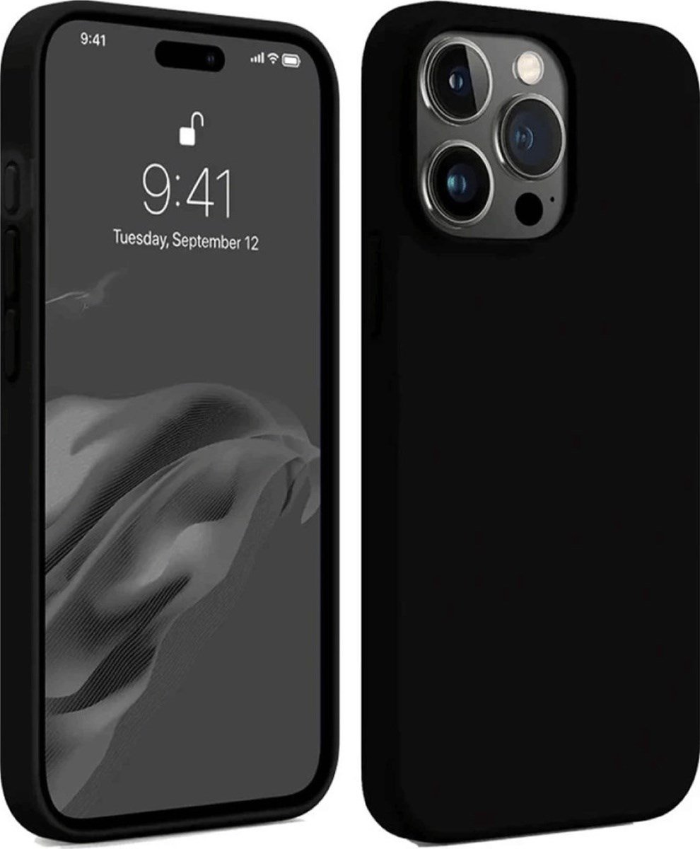 Apple iPhone Uyumlu  15 Pro Kılıf First Silikon -  Siyah Belirtilmemiş