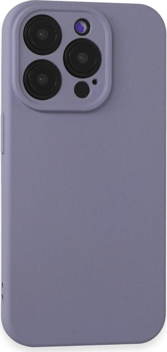 Apple iPhone Uyumlu   15 Pro Kılıf Nano İçi Kadife Silikon - Lila Belirtilmemiş