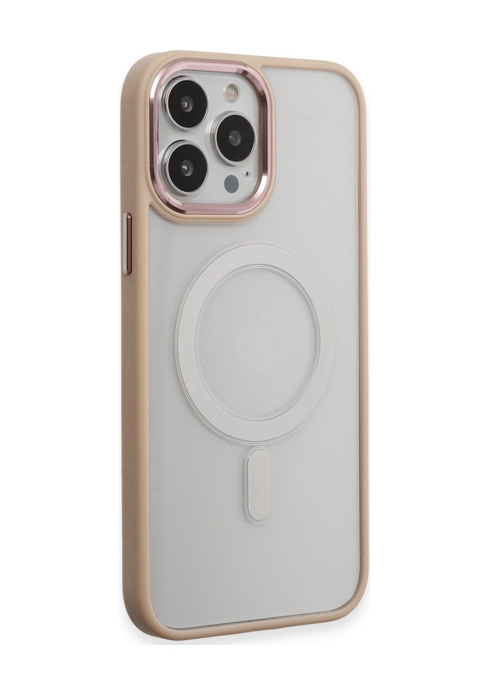 Apple iPhone Uyumlu   15 Pro Kılıf Room Magneticsafe Silikon - Pudra Belirtilmemiş