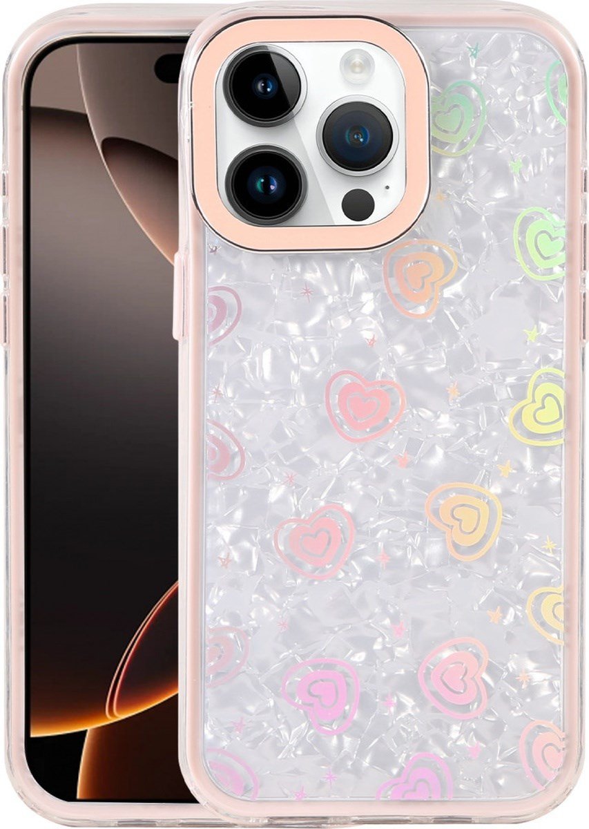 Apple iPhone Uyumlu   15 Pro Lumi Desenli Kapak - Pembe Belirtilmemiş