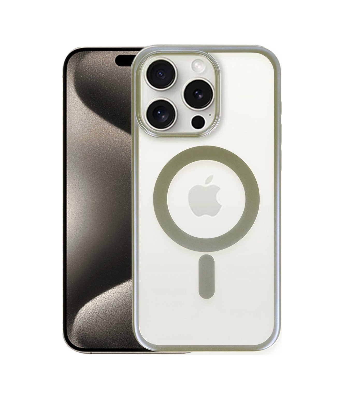 Apple iPhone Uyumlu 15 Pro Max  - Kılıf Erozi Magsafe  - Kapak  - Gri Belirtilmemiş
