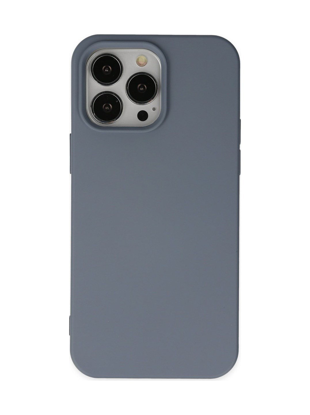 Apple iPhone Uyumlu 15 Pro Max  - Kılıf Nano İçi Kadife Silikon  - Gri Belirtilmemiş
