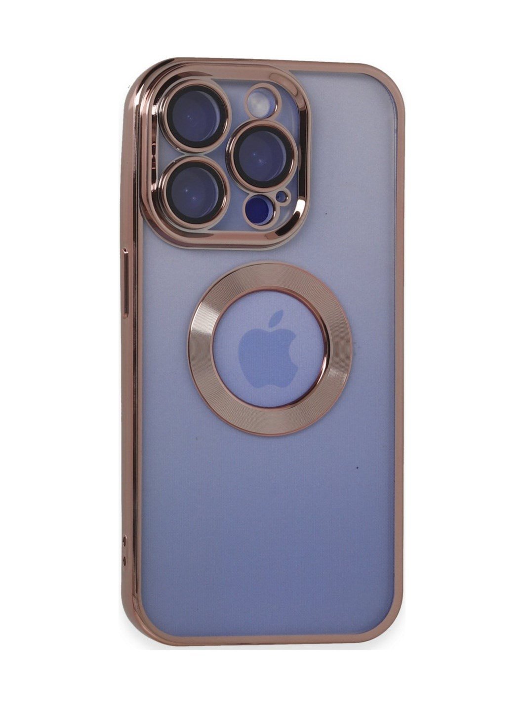 Apple iPhone Uyumlu 15 Pro Max  - Kılıf Slot Silikon  - Rose Gold Belirtilmemiş