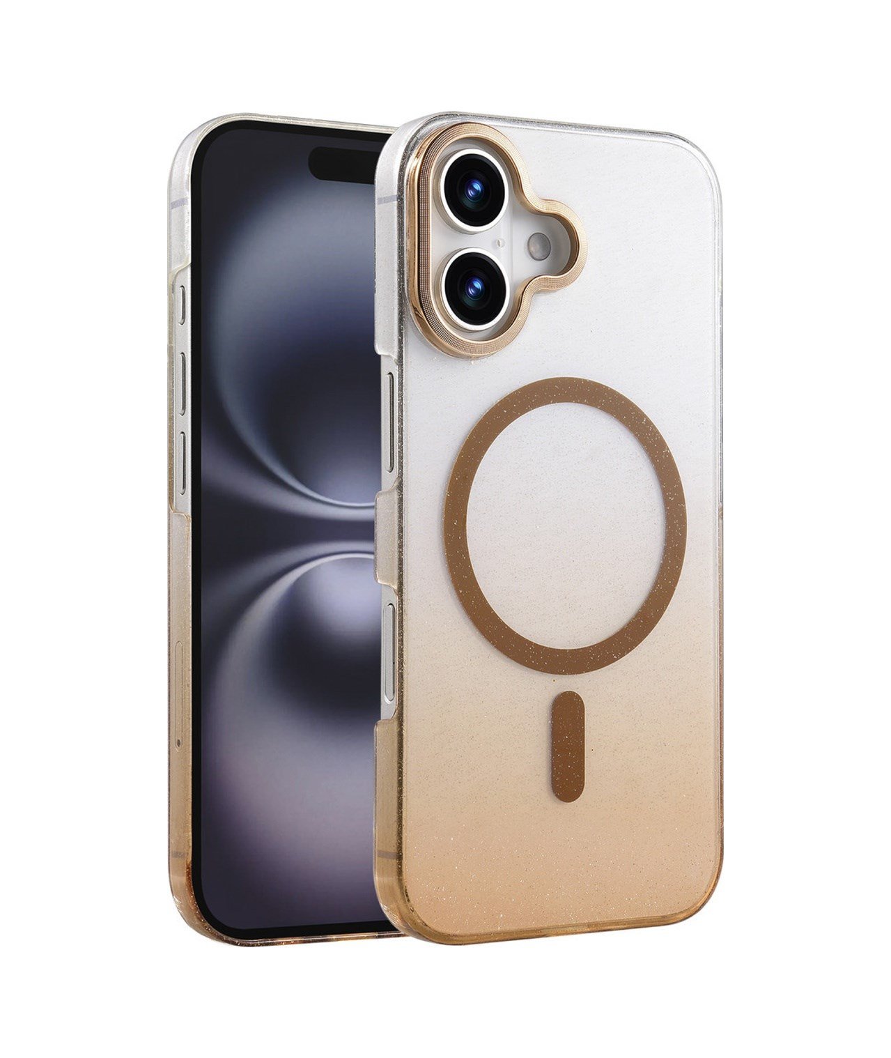 Apple iPhone Uyumlu  16 Plus Glossy Magsafe Kapak -  Çöl Titanyum Belirtilmemiş