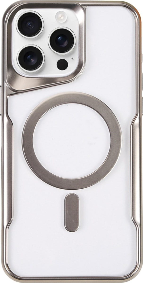 Apple iPhone Uyumlu  16 Pro Kılıf Boyi Magsafe Silikon Kapak -  Gümüş Belirtilmemiş