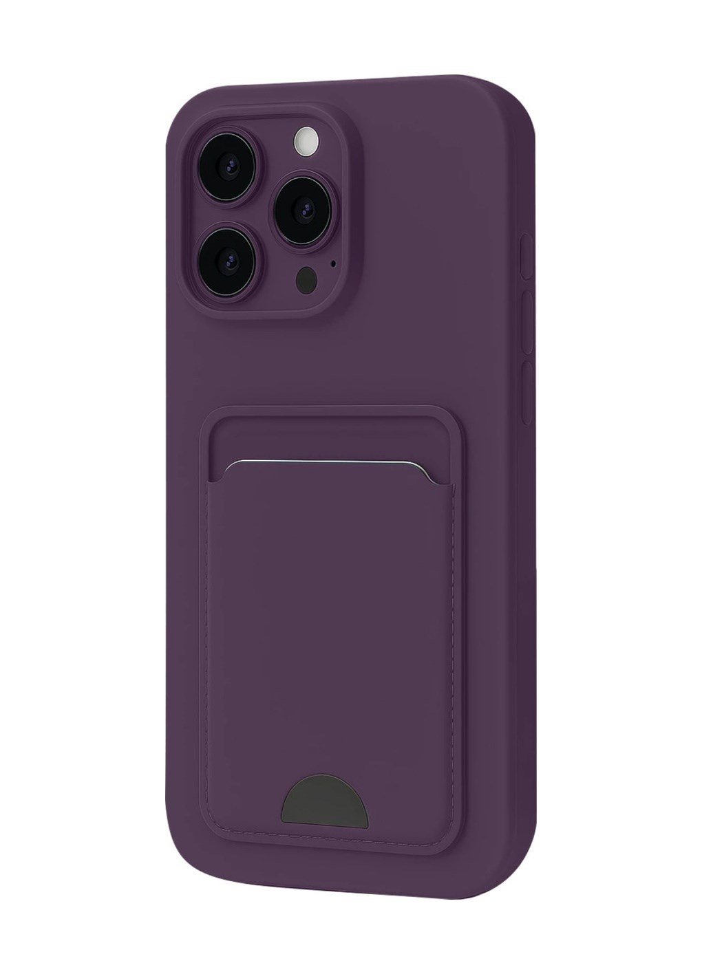 Apple iPhone Uyumlu 16 Pro - Kılıf Kelvin Kartvizitli Silikon - Derin Mor Belirtilmemiş