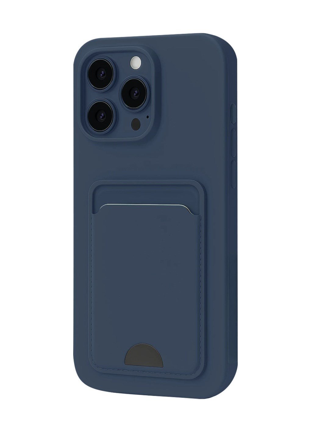 Apple iPhone Uyumlu  16 Pro Kılıf Kelvin Kartvizitli Silikon -  Lacivert Belirtilmemiş