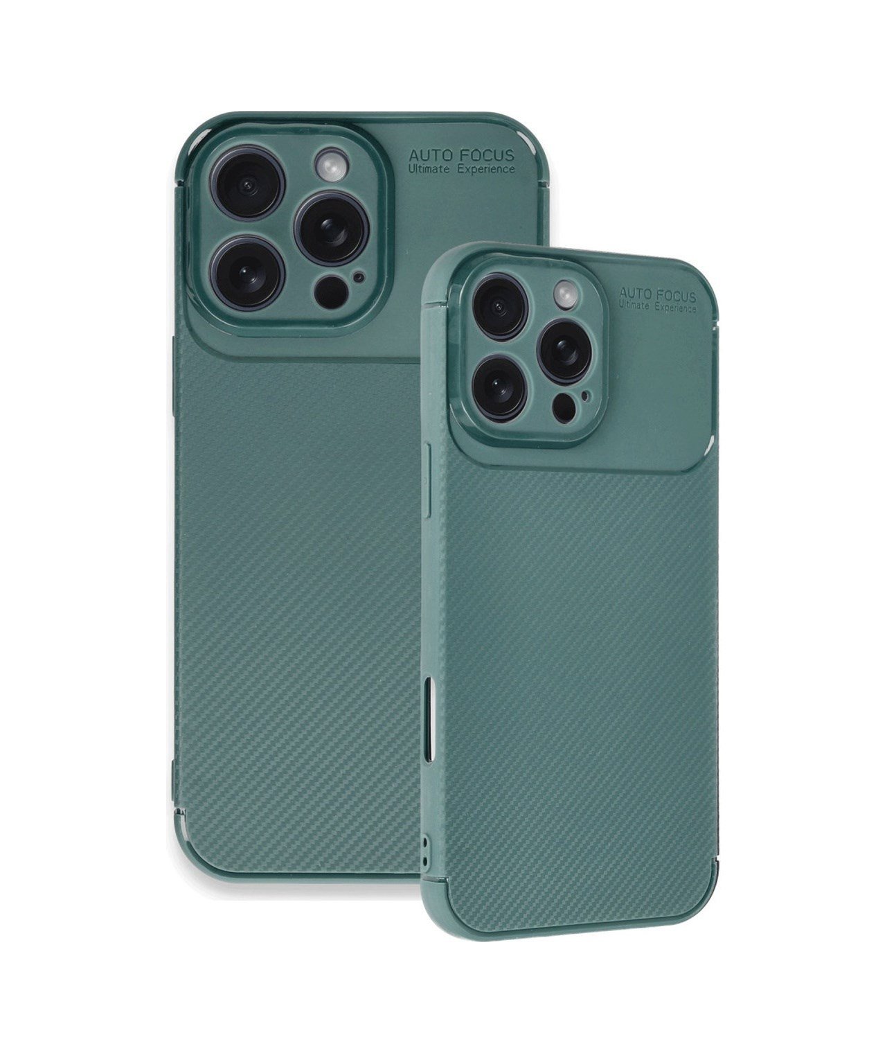 Apple iPhone Uyumlu  16 Pro Max Kılıf Auto Focus Karbon Kapak -  Koyu Yeşil Belirtilmemiş