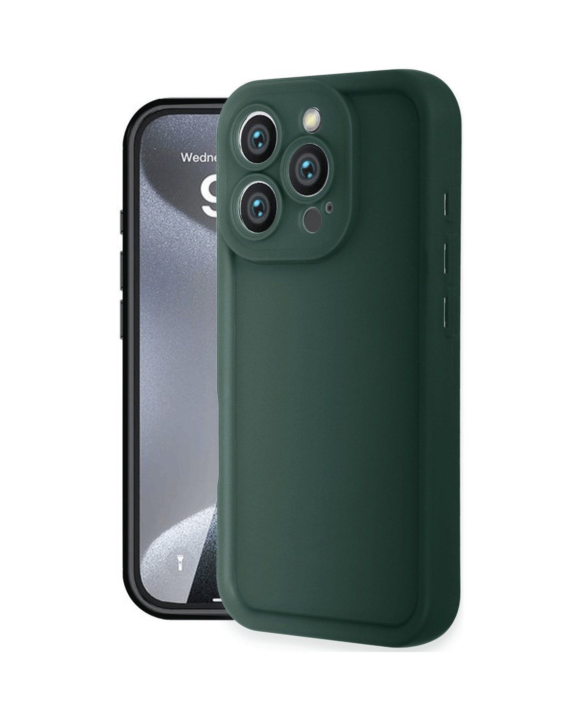 Apple iPhone Uyumlu  16 Pro Max Kılıf Viera Silikon -  Koyu Yeşil Belirtilmemiş
