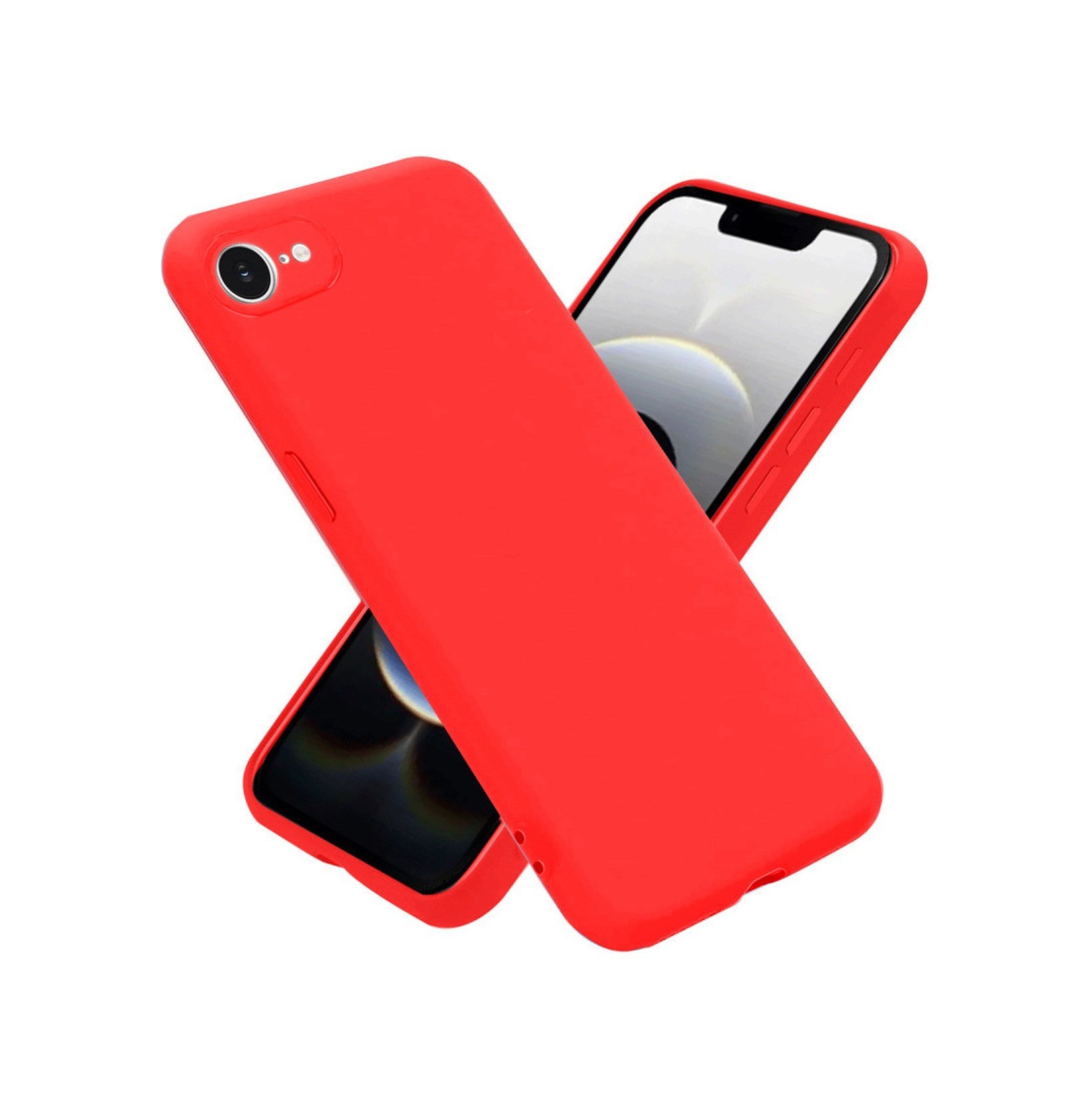 Apple iPhone Uyumlu 16e - Kılıf Nano İçi Kadife Silikon - Kırmızı Belirtilmemiş