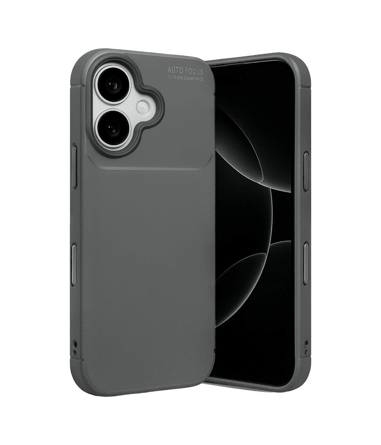 Apple iPhone Uyumlu  17 Auto Focus Karbon Kapak -  Gri Belirtilmemiş