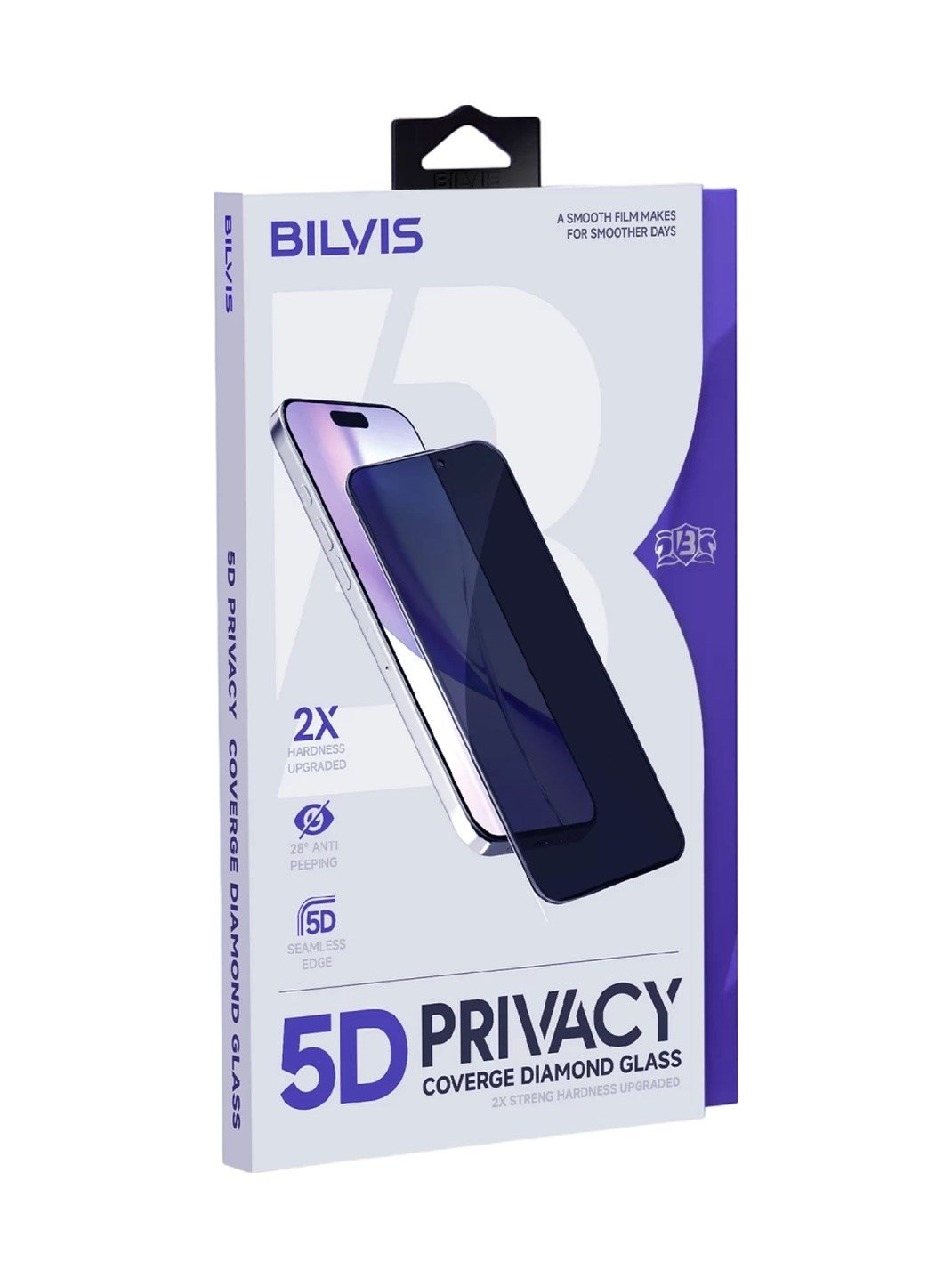 Apple iPhone Uyumlu, 17 Bilvis 5d Privacy Diamond Hayalet Cam Ekran Koruyucu