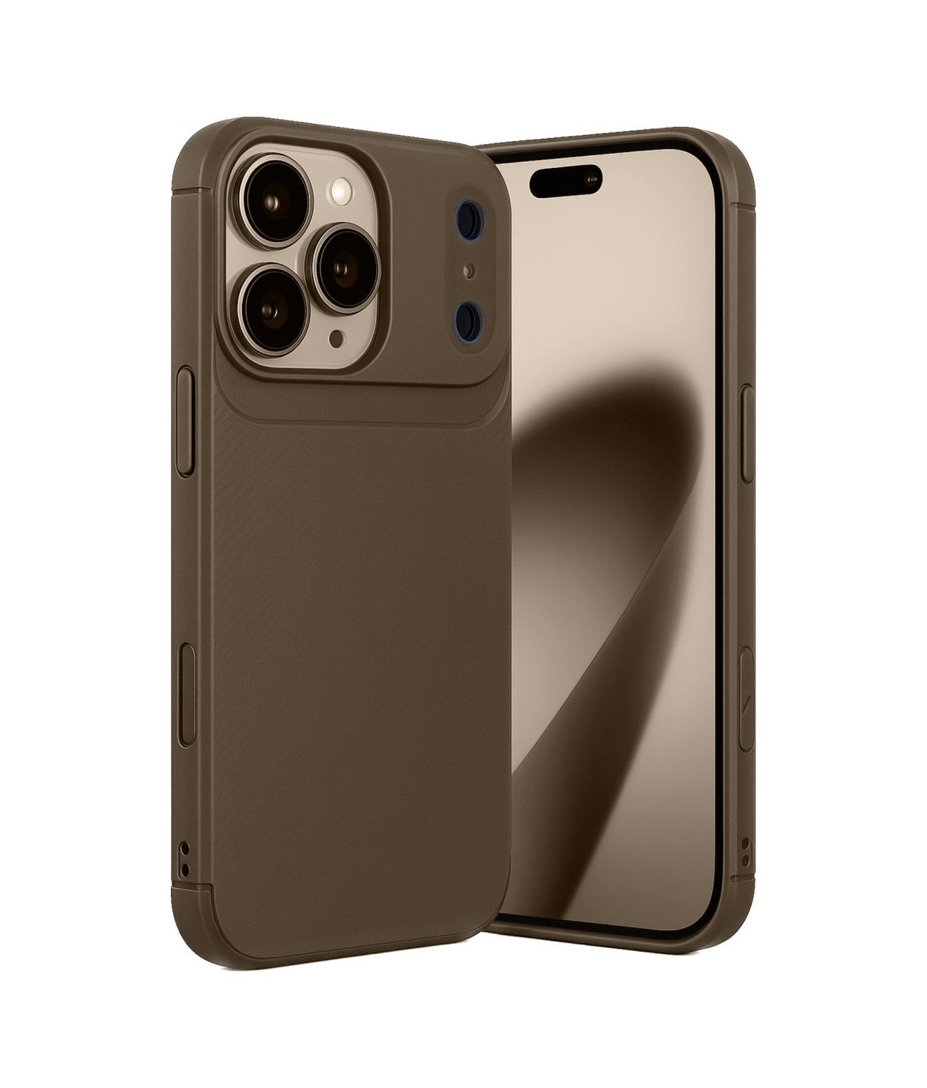 Apple iPhone Uyumlu 17 Pro Max Auto Focus Karbon - Kapak - Kahverengi Belirtilmemiş