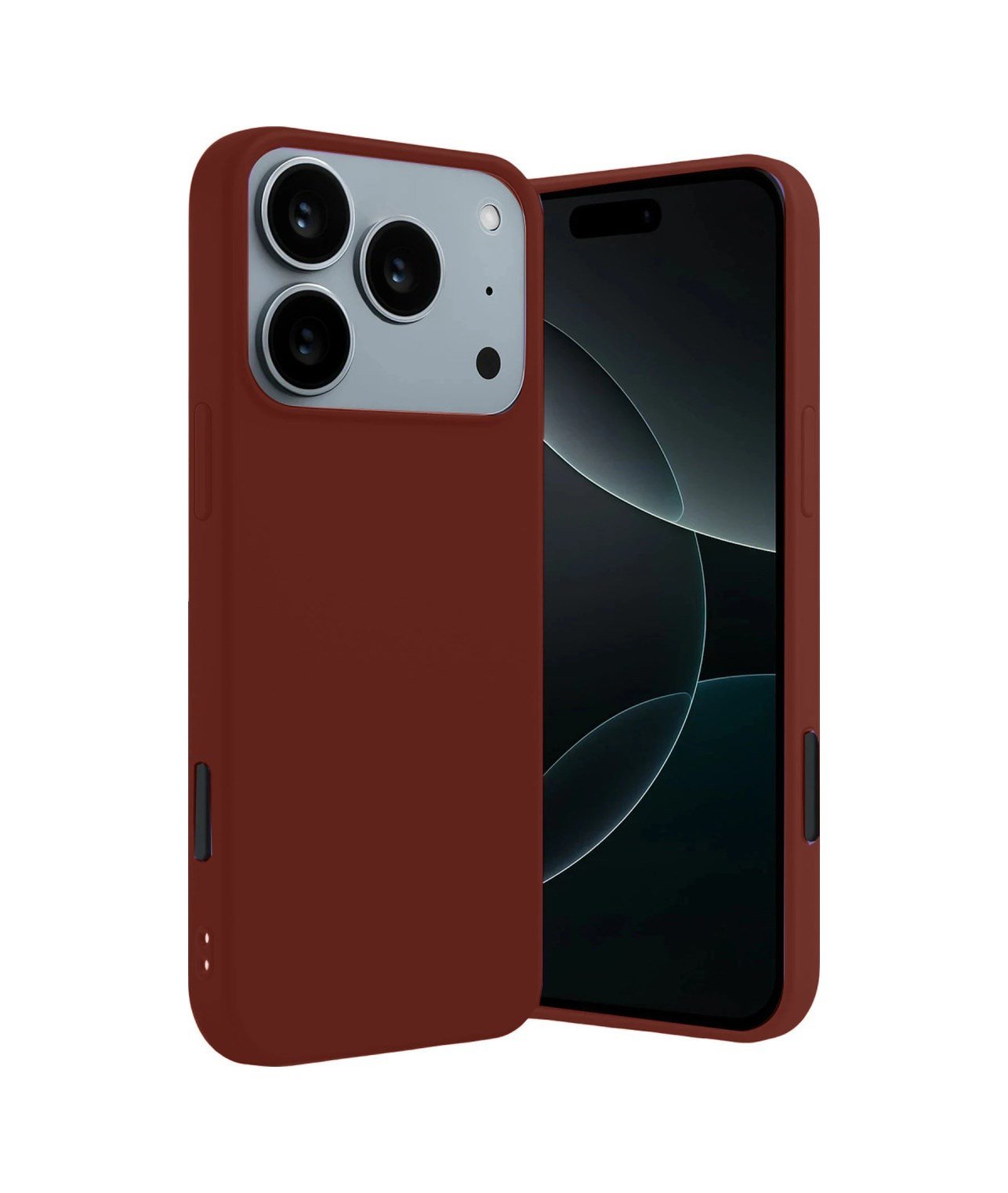 Apple iPhone Uyumlu 17 Pro Max First Silikon  - Bordo Belirtilmemiş