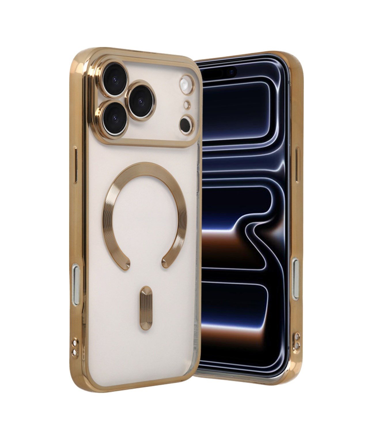 Apple iPhone Uyumlu 17 Pro Max Kross Magneticsafe - Kapak - Gold Belirtilmemiş
