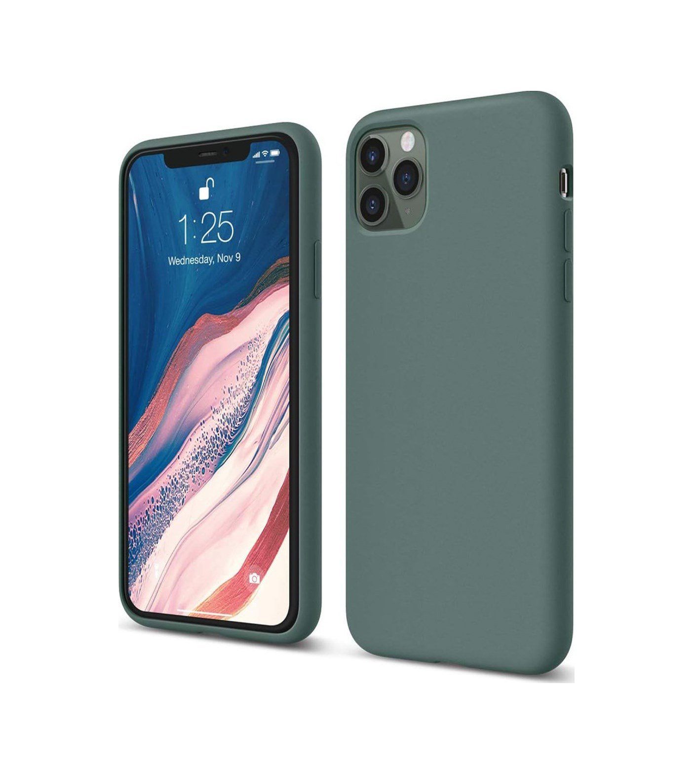 Apple   Uyumlu   iPhone 11 Pro Kılıf First Silikon - Koyu Yeşil Belirtilmemiş