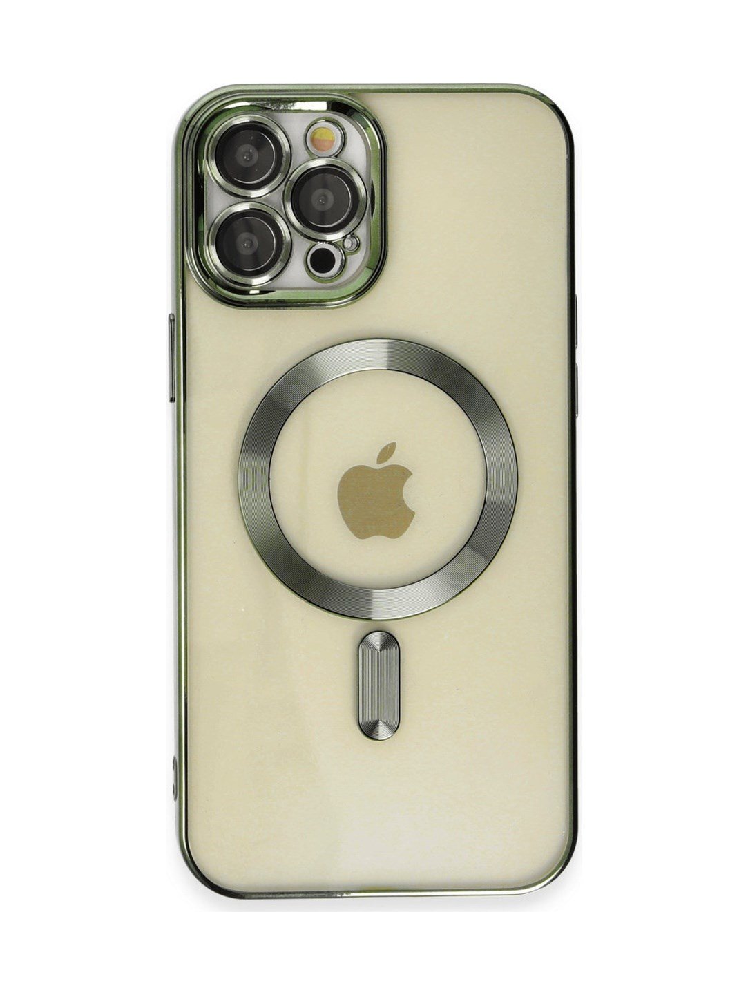 Apple Uyumlu   iPhone 12 Pro Max Kılıf Kross Magneticsafe Kapak - Koyu Yeşil Belirtilmemiş