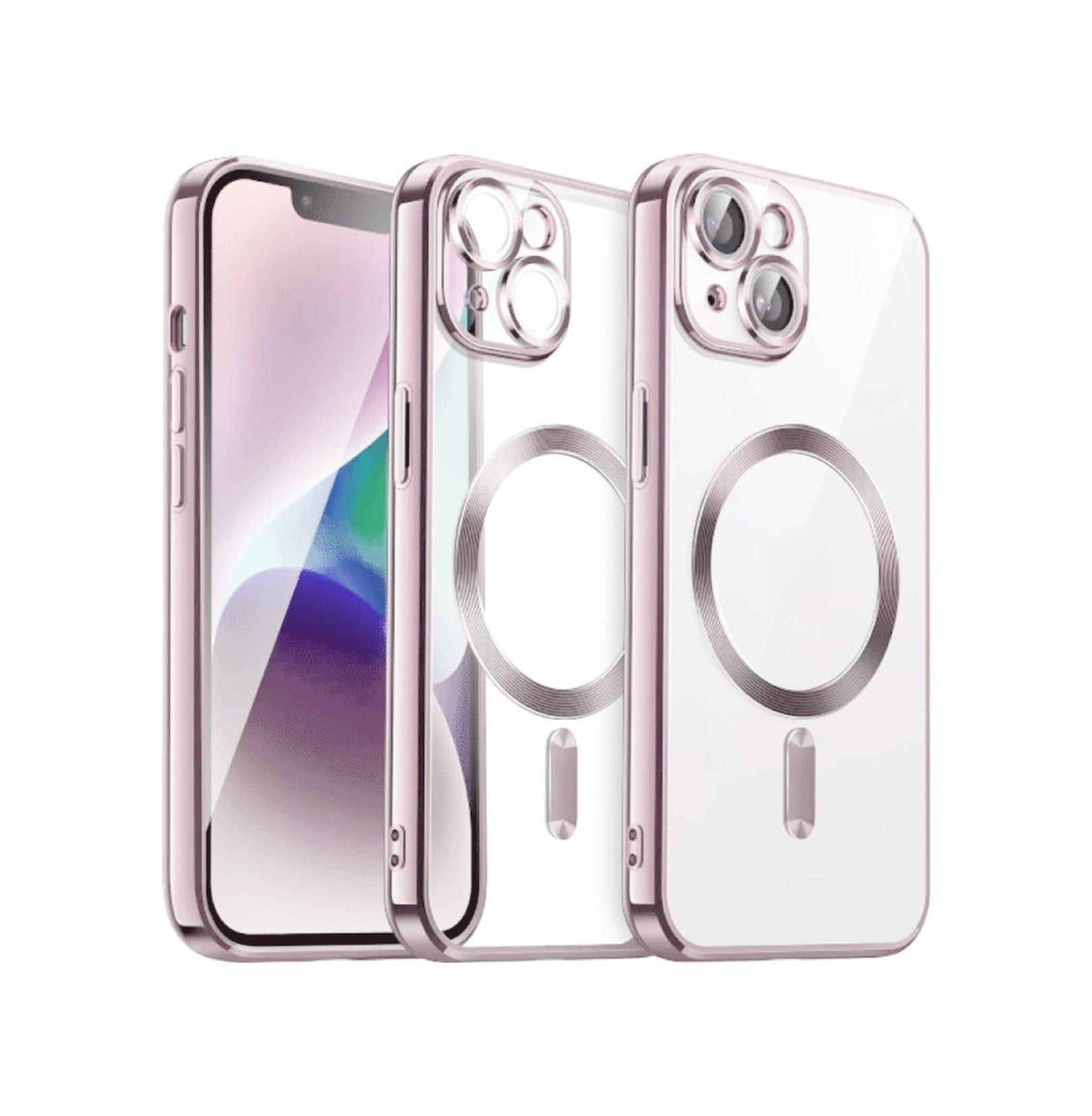 Apple Uyumlu   iPhone 13 Kılıf Kross Magneticsafe Kapak - Rose Belirtilmemiş
