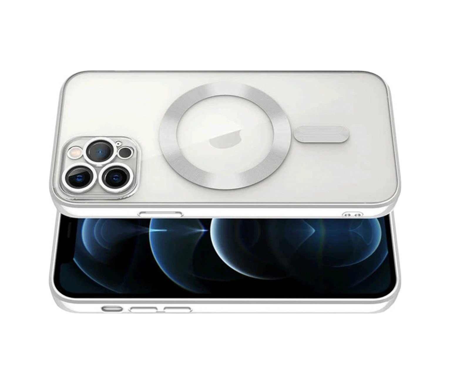 Apple Uyumlu   iPhone 13 Pro Kılıf Kross Magneticsafe Kapak - Gümüş Belirtilmemiş