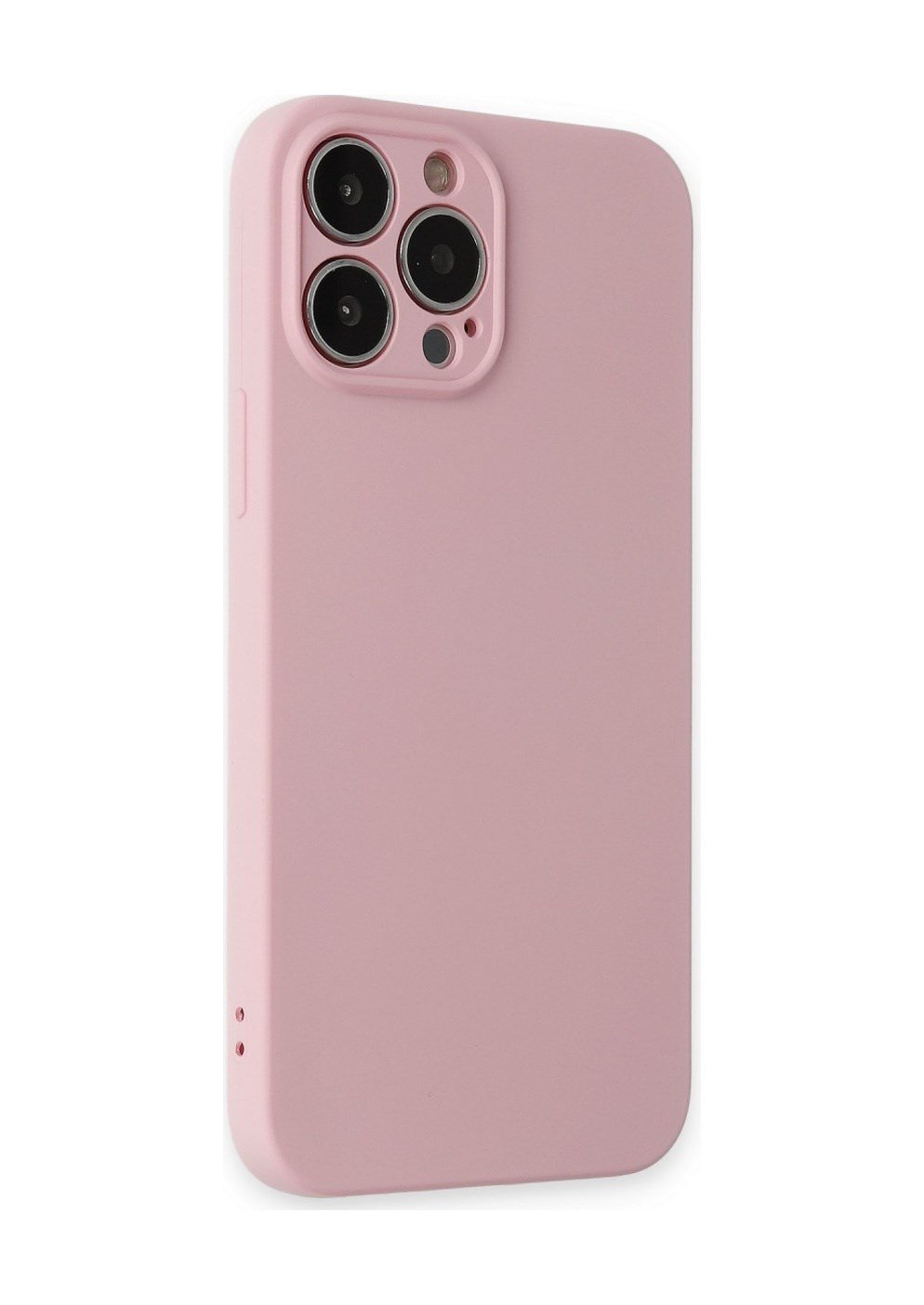 Apple Uyumlu   iPhone 13 Pro Kılıf Nano İçi Kadife Silikon - Pembe Belirtilmemiş