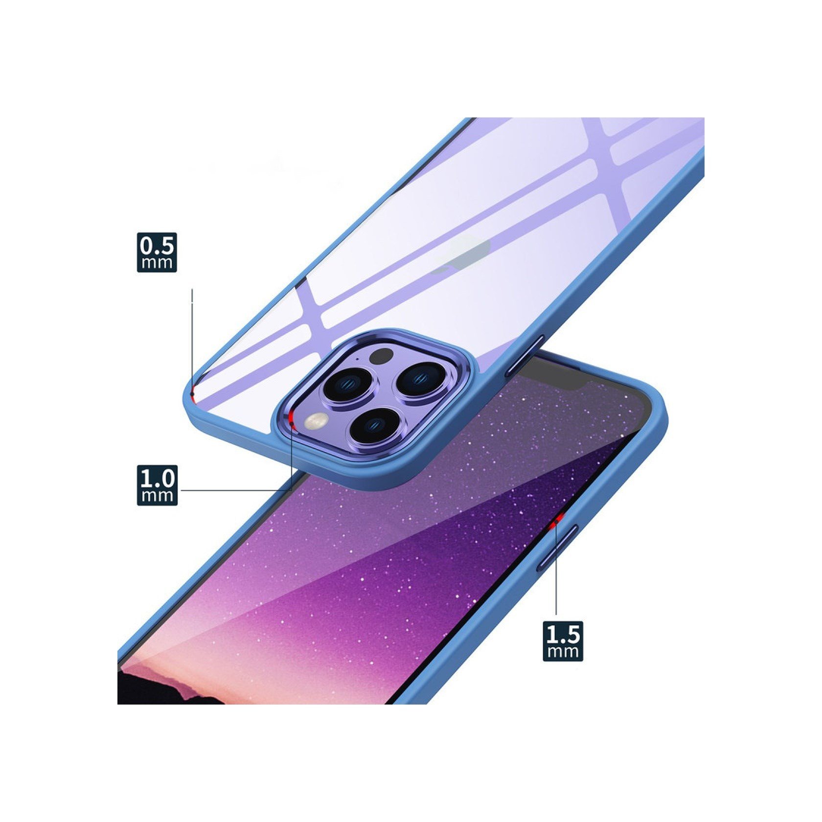 Apple   Uyumlu   iPhone 13 Pro Max Kılıf Power Silikon - Mor Belirtilmemiş