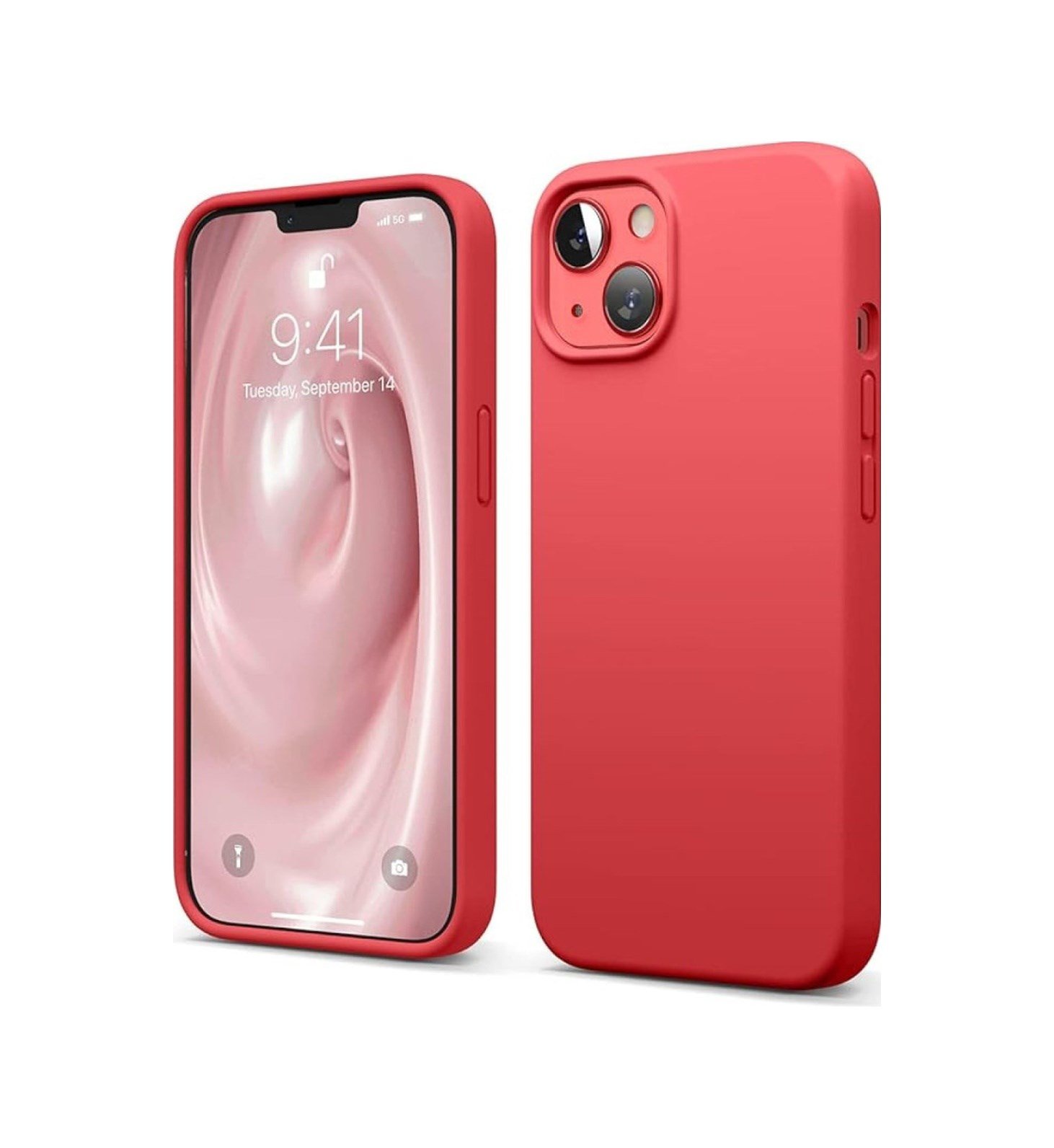 Apple Uyumlu   iPhone 14 Kılıf First Silikon - Kırmızı Belirtilmemiş