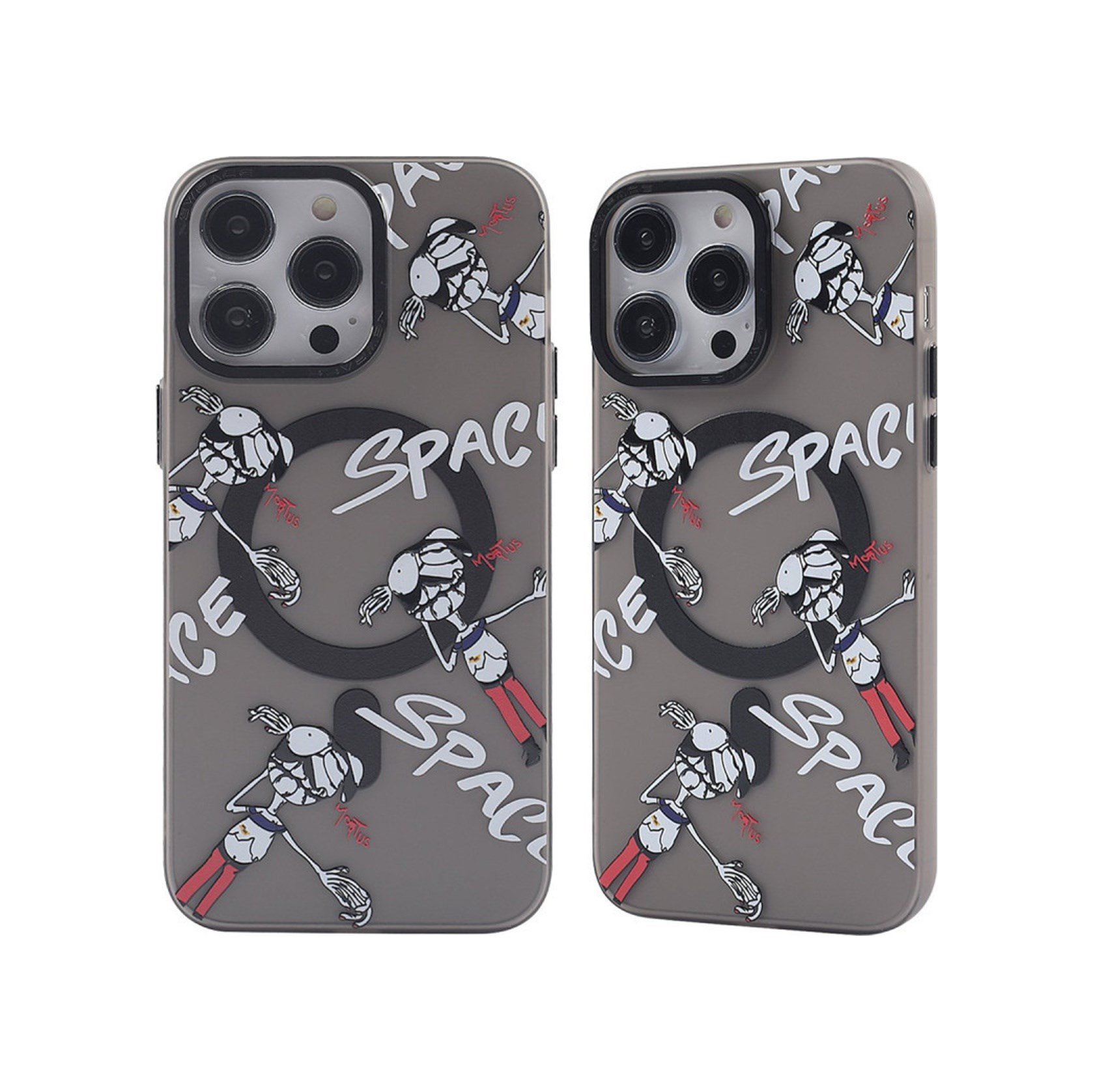 Apple Uyumlu   iPhone 14 Pro Kılıf Apollo Magneticsafe Desenli Kapak - Apollo Siyah - 3 Belirtilmemiş