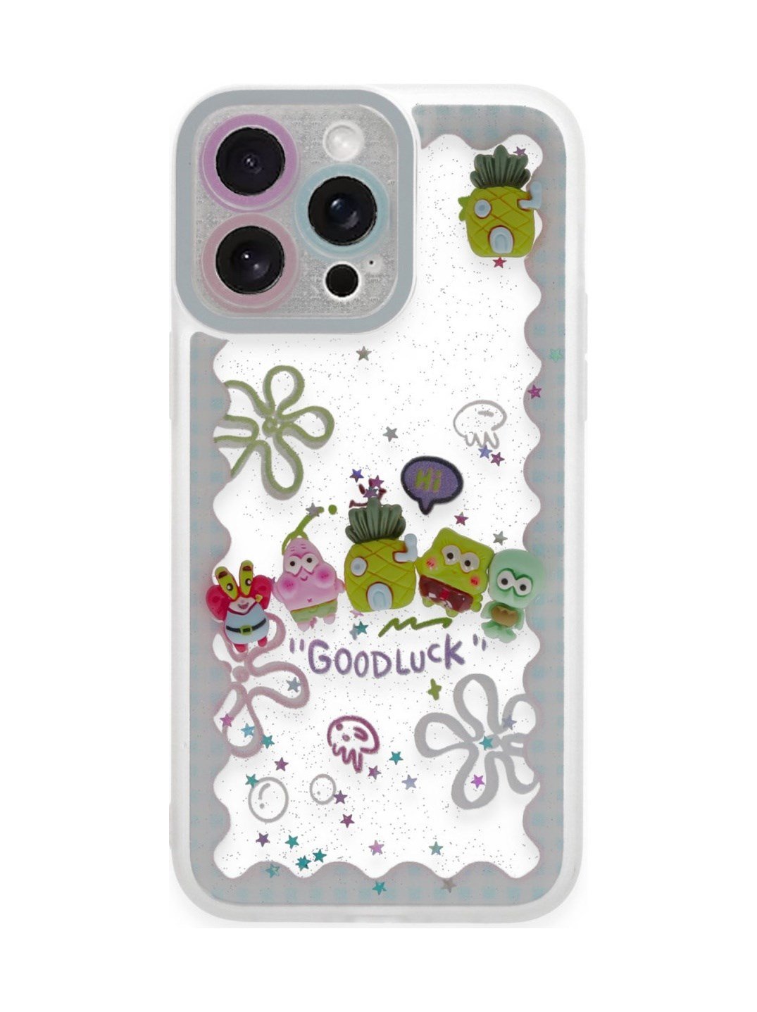 Apple Uyumlu   iPhone 14 Pro Kılıf Sweet Desenli Silikon Kapak - Açık Mavi Belirtilmemiş