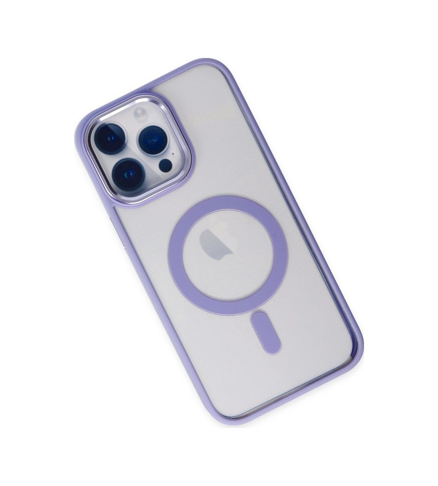 Apple Uyumlu   iPhone 14 Pro Max Kılıf Room Magneticsafe Silikon - Lila Belirtilmemiş