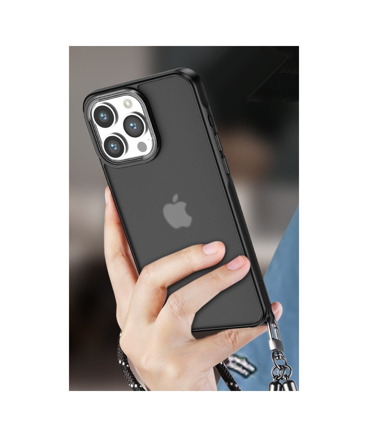 Apple Uyumlu   iPhone 15 Pro Kılıf Elegant Kapak - Açık Mavi Belirtilmemiş